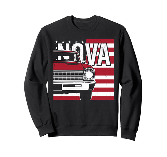 1966 1967 Nova Ss Front Grill Old Sweatshirt - Novelty Apparel for Adults - T-Shirt, Sweatshirt, Hoodie