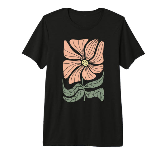 Boho Flower Floral Tri Blend T-Shirt - Graphic Print Unisex - T-Shirt, Sweatshirt, Hoodie