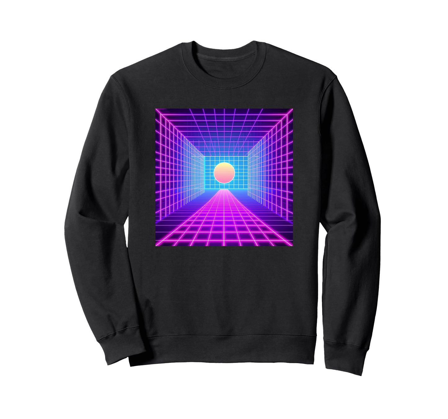 Retroverse Synthwave Aesthetic Sweatshirt - Minimalist Print for Adults - T-Shirt, Sweatshirt, Hoodie