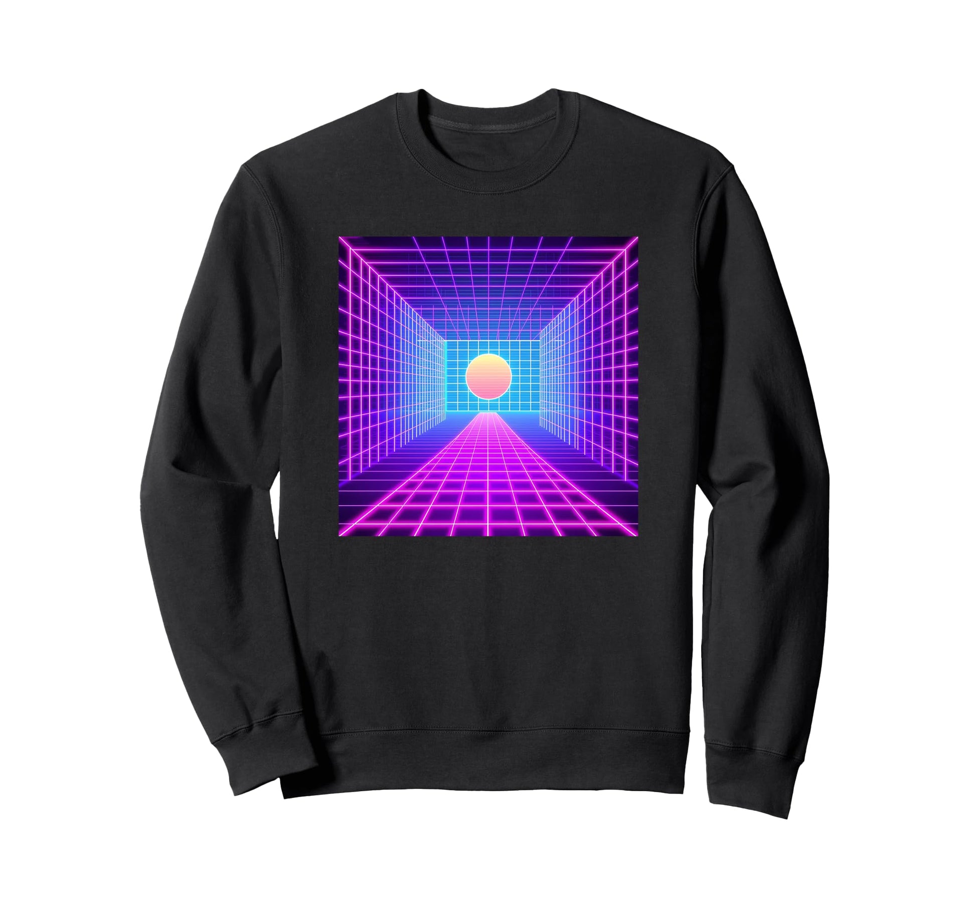 Retroverse Synthwave Aesthetic Sweatshirt - Minimalist Print for Adults - T-Shirt, Sweatshirt, Hoodie