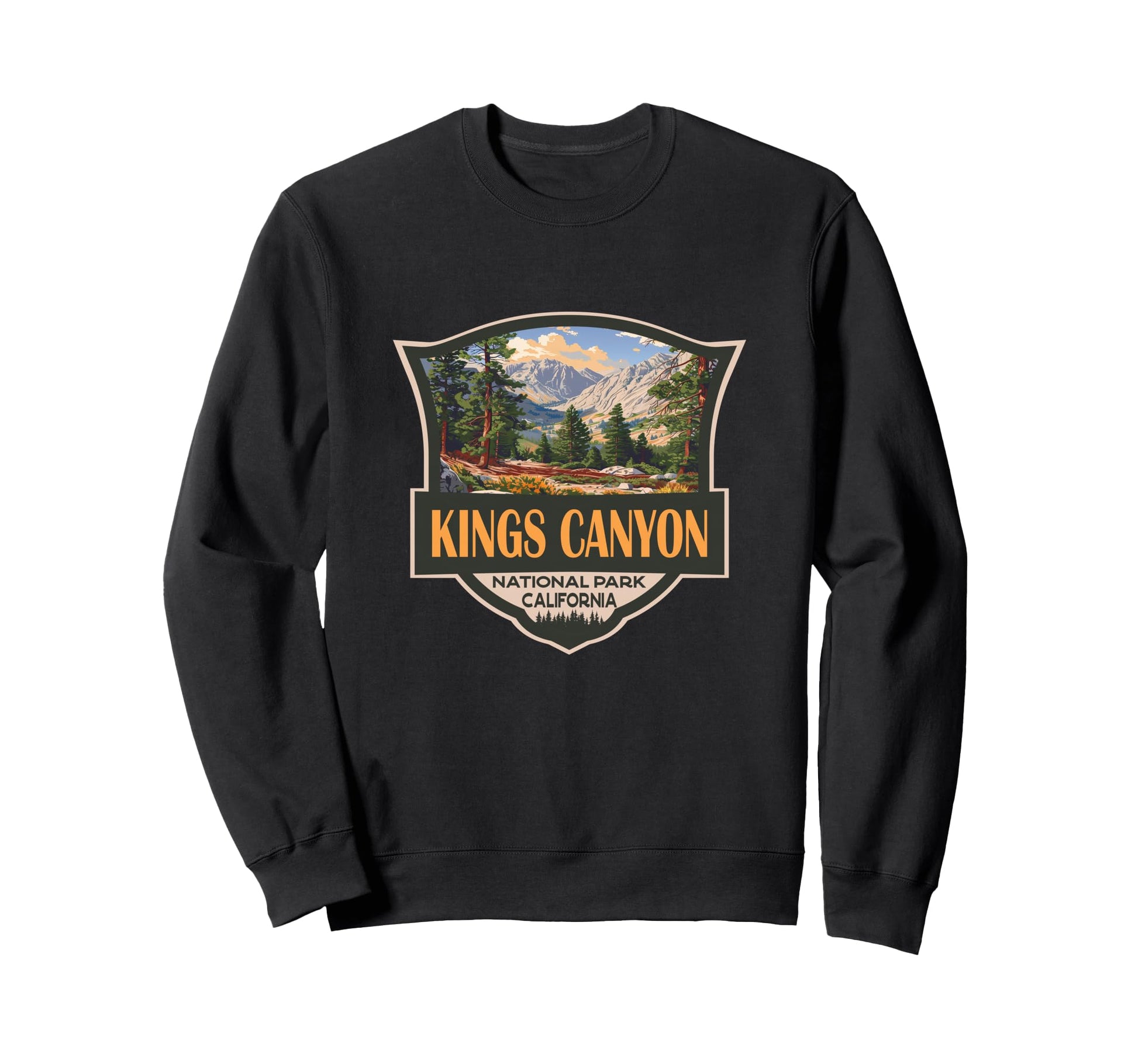 Kings Canyon National Park Illustration Sweatshirt - Trendy Graphic Unisex - T-Shirt, Sweatshirt, Hoodie