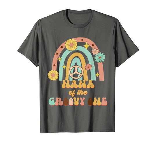 Boho Nana Groovy One 1St Birthday T-Shirt - Minimalist Print Men Women - T-Shirt, Sweatshirt, Hoodie