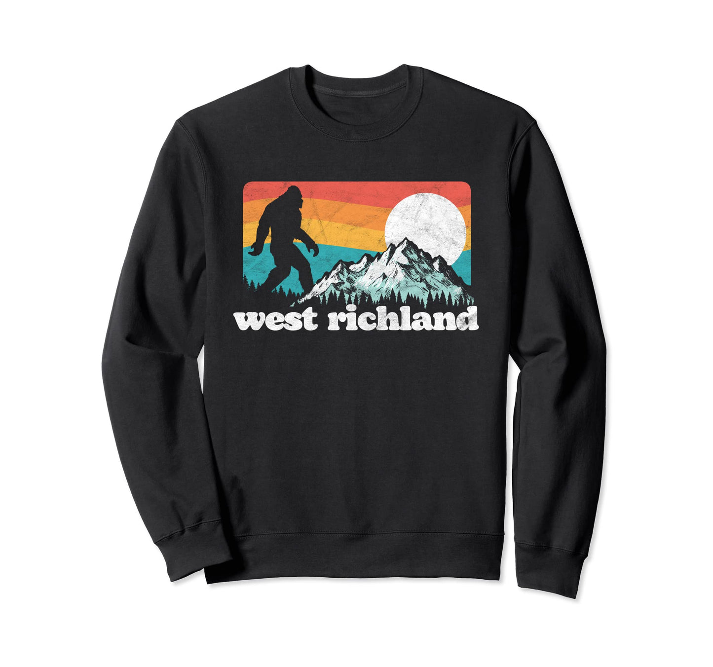 West Richland Washington Bigfoot Sweatshirt - Aesthetic Graphic for Adults - T-Shirt, Sweatshirt, Hoodie