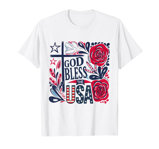 Boho God Bless Usa 4Th July Patriotic T-Shirt - Streetwear Style Men Women - T-Shirt, Sweatshirt, Hoodie