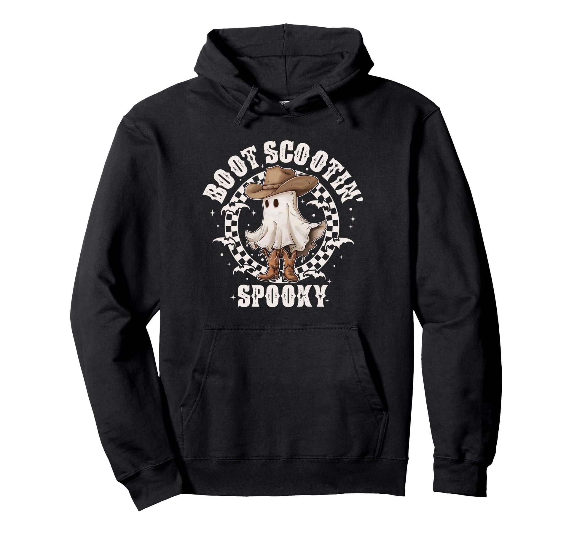 Boot Scootin Spooky Western Ghost Hoodie - Streetwear Style Men Women - T-Shirt, Sweatshirt, Hoodie
