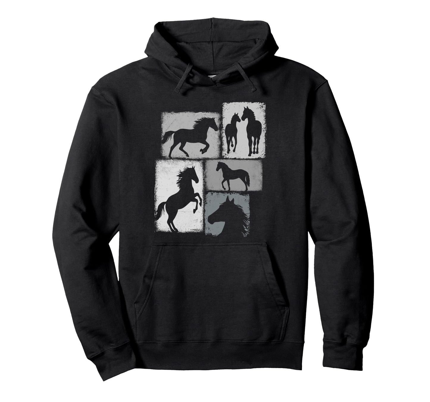 Horse Collage Cowboy Cowgirl Equestrian Hoodie - Streetwear Style Unisex - T-Shirt, Sweatshirt, Hoodie