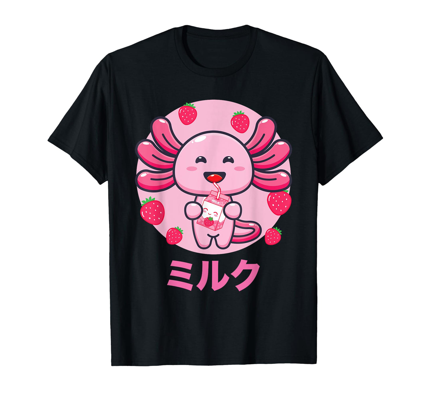 Axolotl Milkshake Vaporwave Aesthetics T-Shirt - Trendy Graphic Unisex - T-Shirt, Sweatshirt, Hoodie
