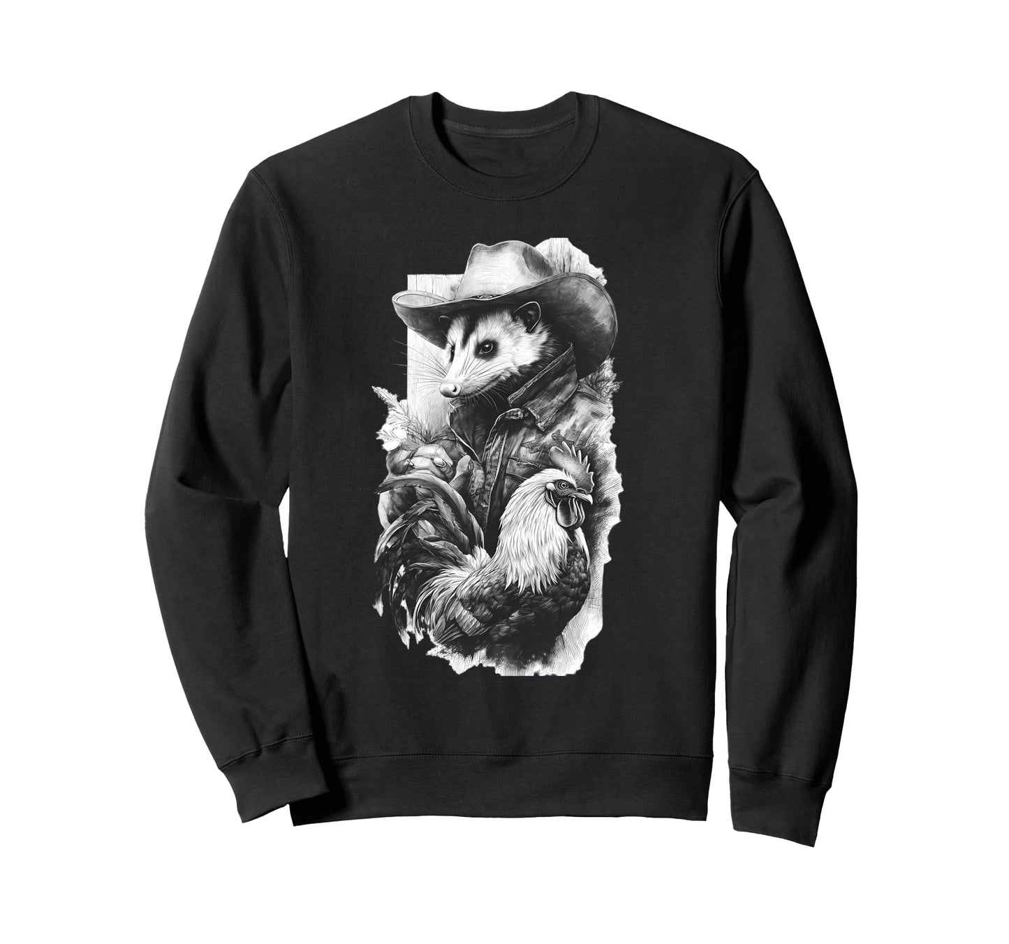 Country Cowboy Opossum Rodeo Sweatshirt - Aesthetic Graphic Men Women - T-Shirt, Sweatshirt, Hoodie