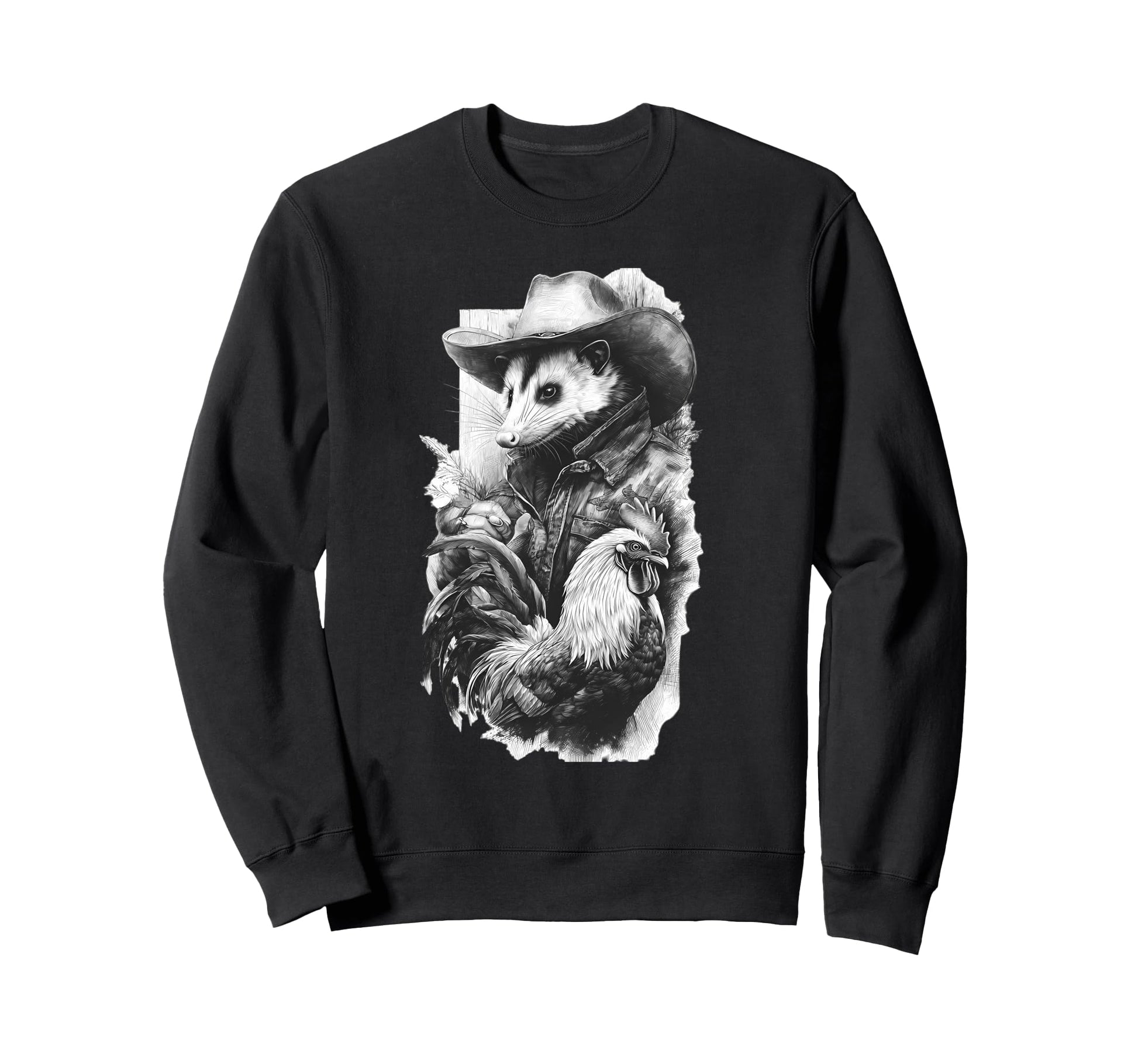 Country Cowboy Opossum Rodeo Sweatshirt - Aesthetic Graphic Men Women - T-Shirt, Sweatshirt, Hoodie