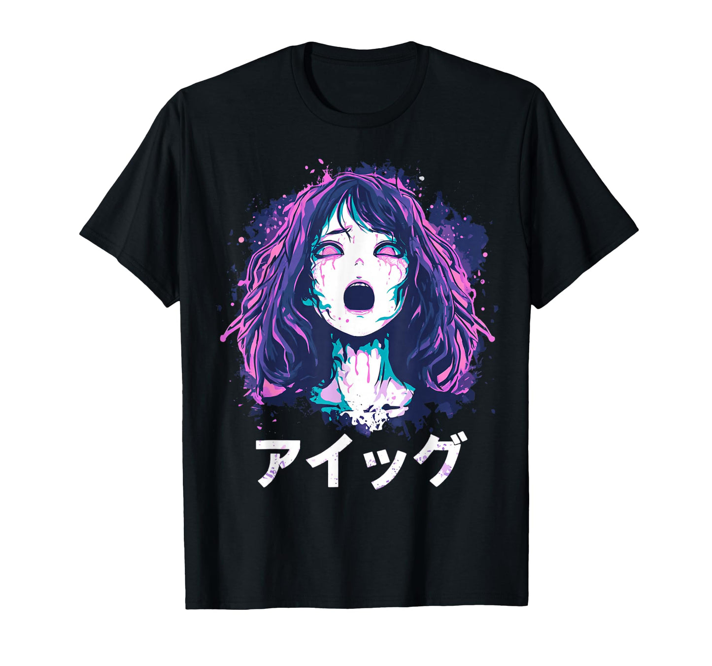 Goth Grunge Demon Anime Waifu T-Shirt - Casual Everyday Wear for Adults - T-Shirt, Sweatshirt, Hoodie