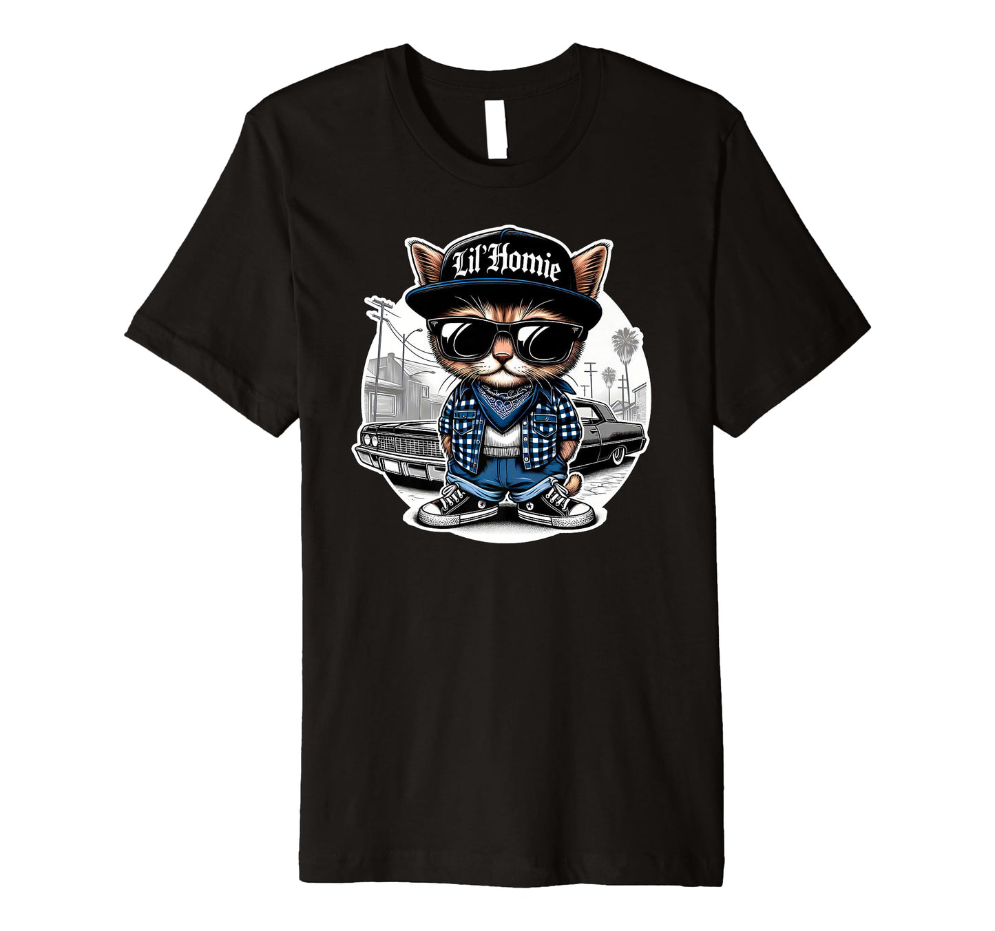 Lil Homie Lowrider Chicano Art T-Shirt - Casual Everyday Wear for Adults - T-Shirt, Sweatshirt, Hoodie