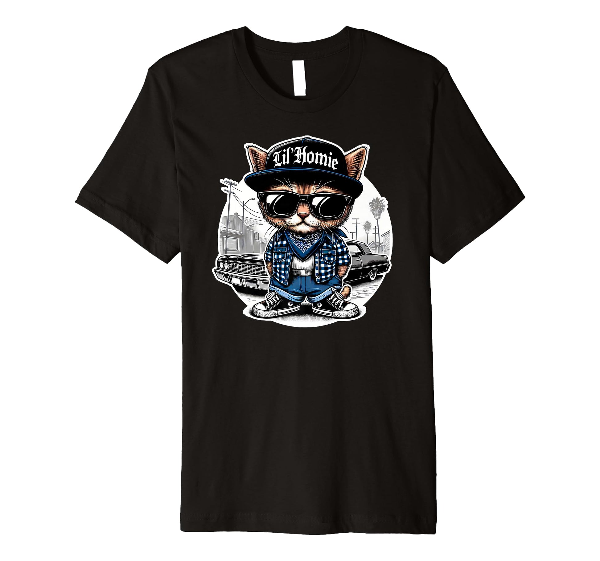 Lil Homie Lowrider Chicano Art T-Shirt - Casual Everyday Wear for Adults - T-Shirt, Sweatshirt, Hoodie