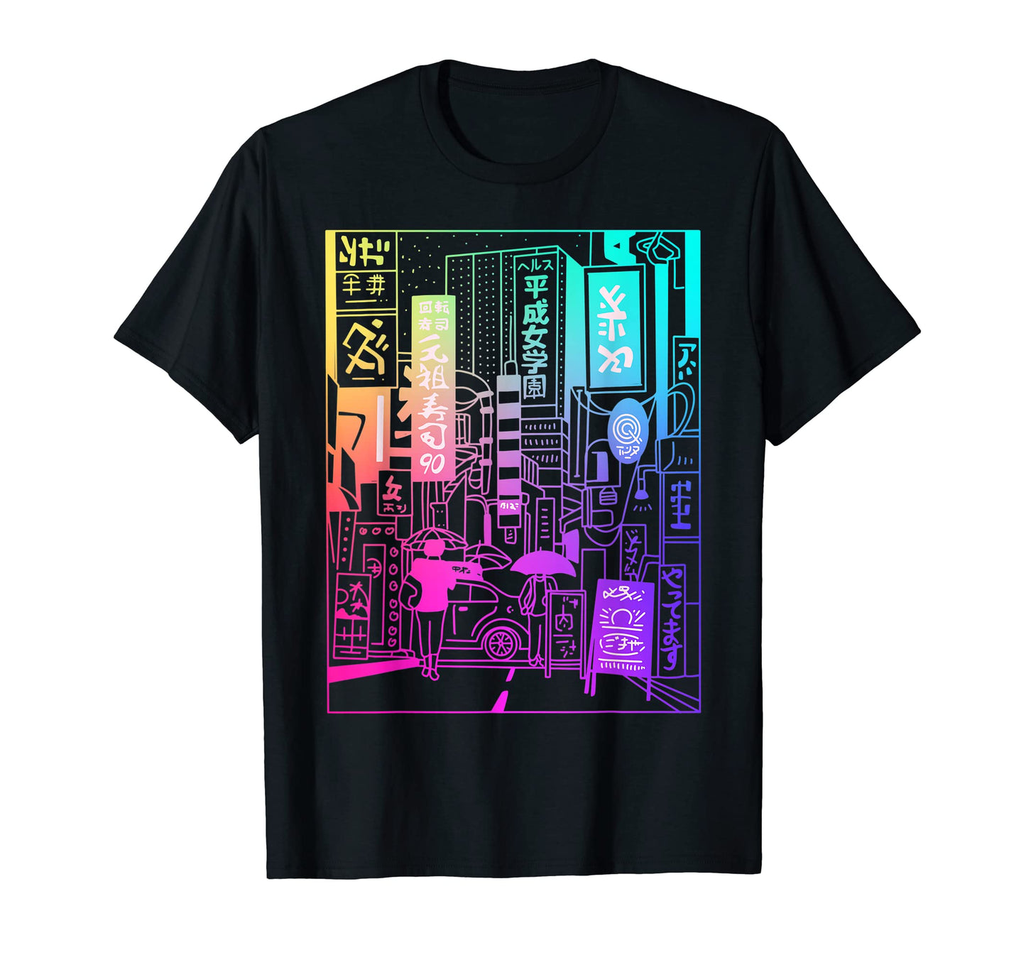 Vaporwave Japanese Aesthetic City T-Shirt - Aesthetic Graphic for Adults - T-Shirt, Sweatshirt, Hoodie