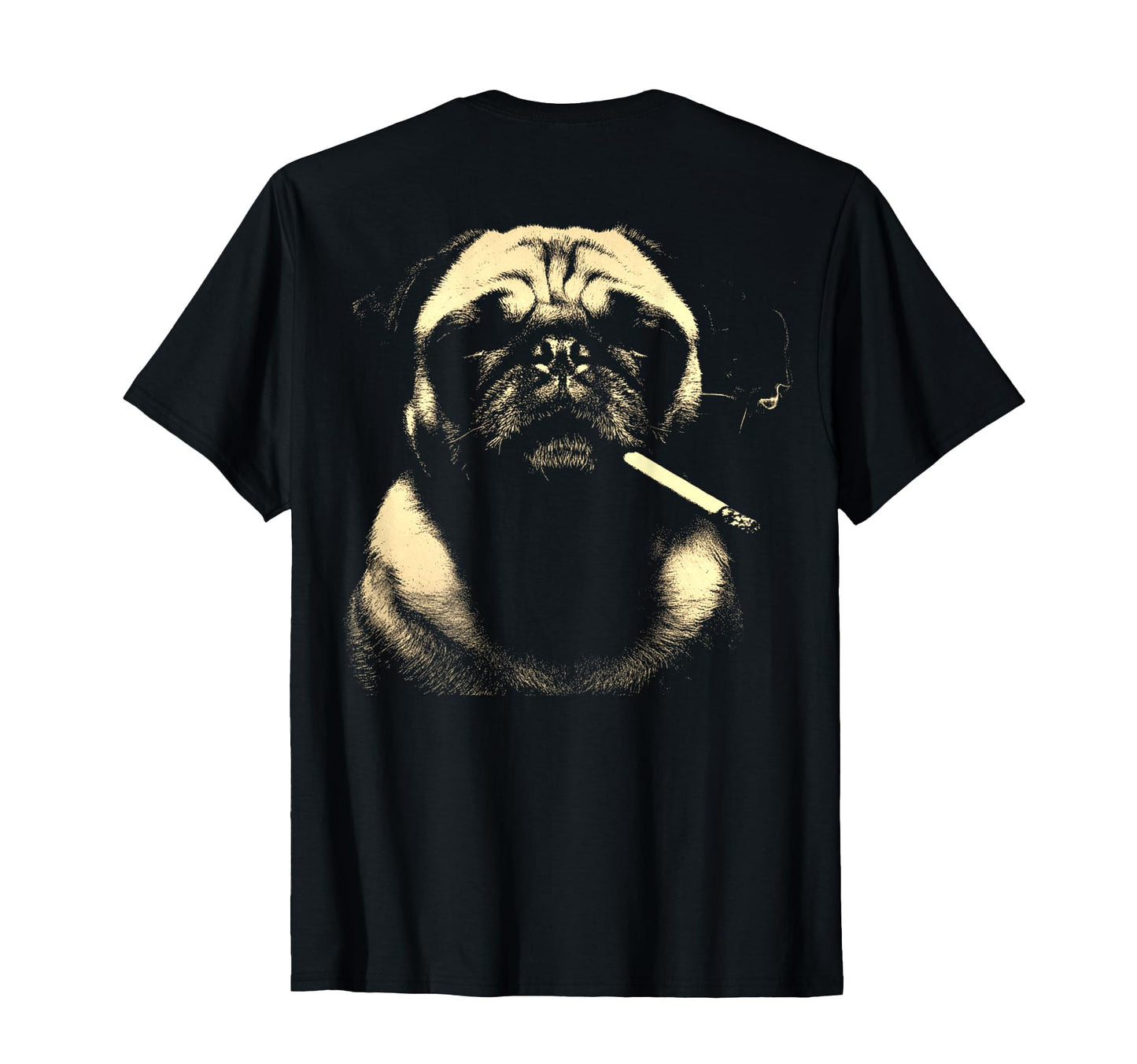 Pug Smoking Cigarette Grunge Meme 90S T-Shirt - Graphic Print for Adults - T-Shirt, Sweatshirt, Hoodie