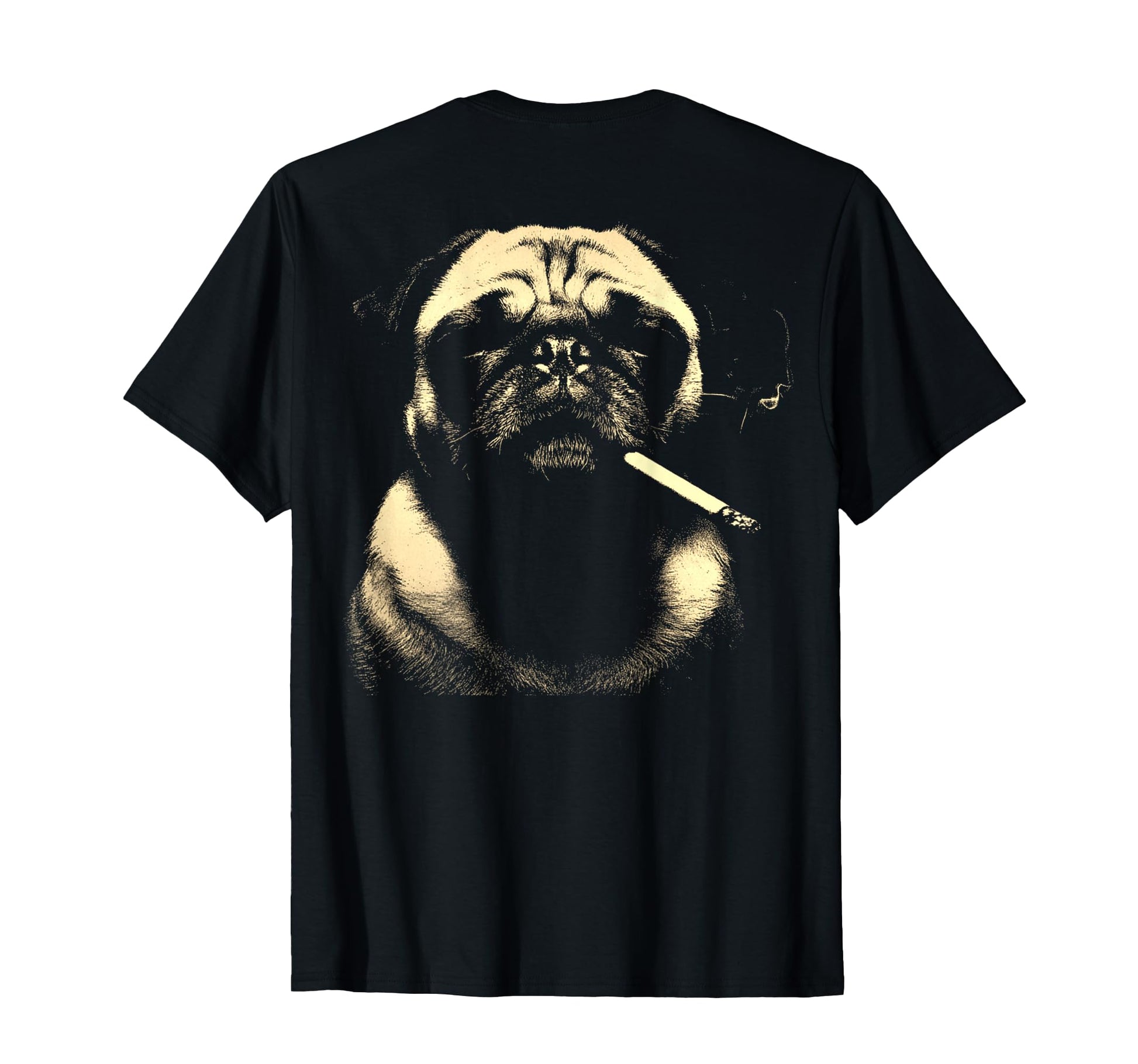 Pug Smoking Cigarette Grunge Meme 90S T-Shirt - Graphic Print for Adults - T-Shirt, Sweatshirt, Hoodie