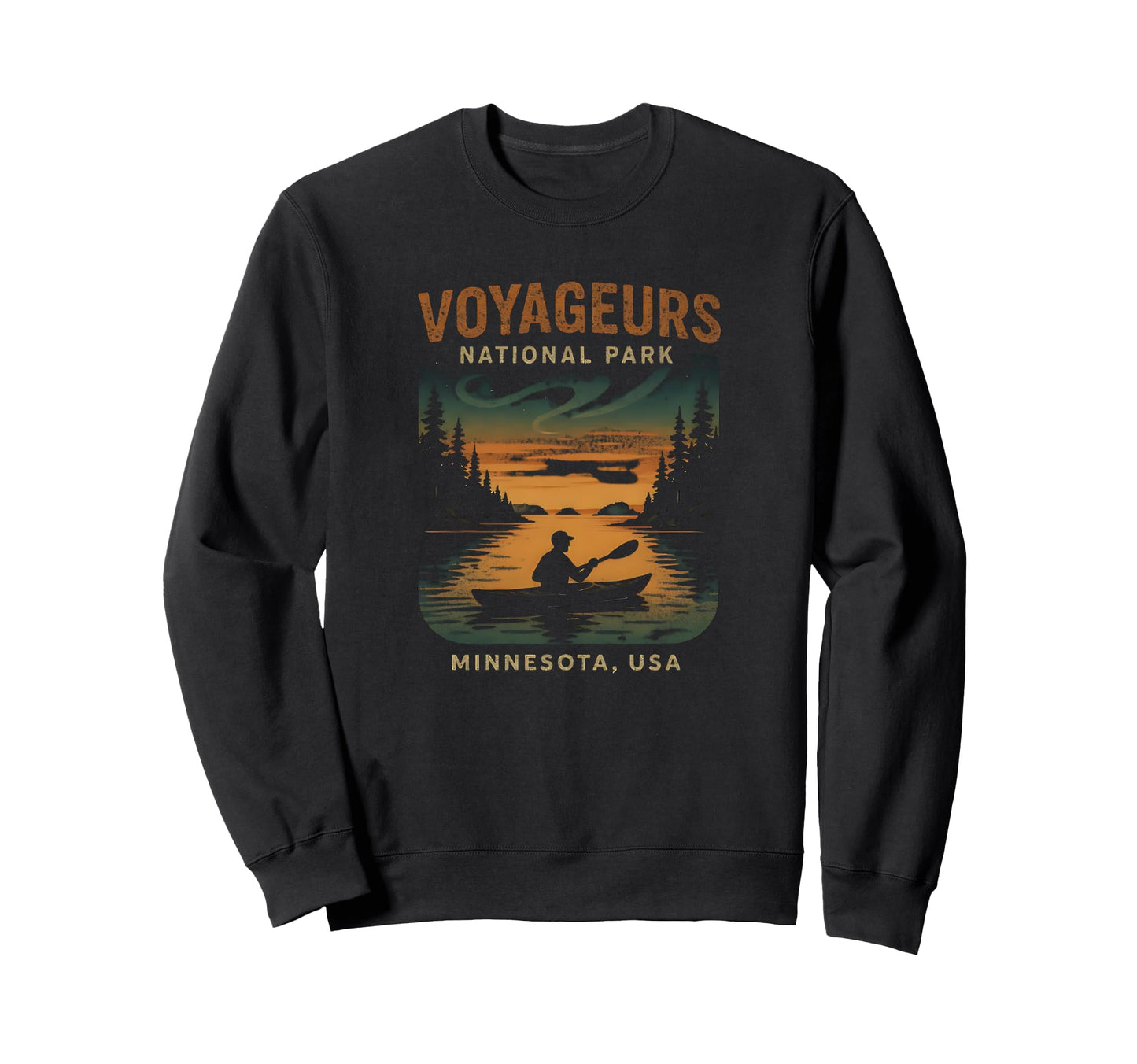 Voyageurs National Park Canoe Sweatshirt - Fun Novelty Design for Adults - T-Shirt, Sweatshirt, Hoodie