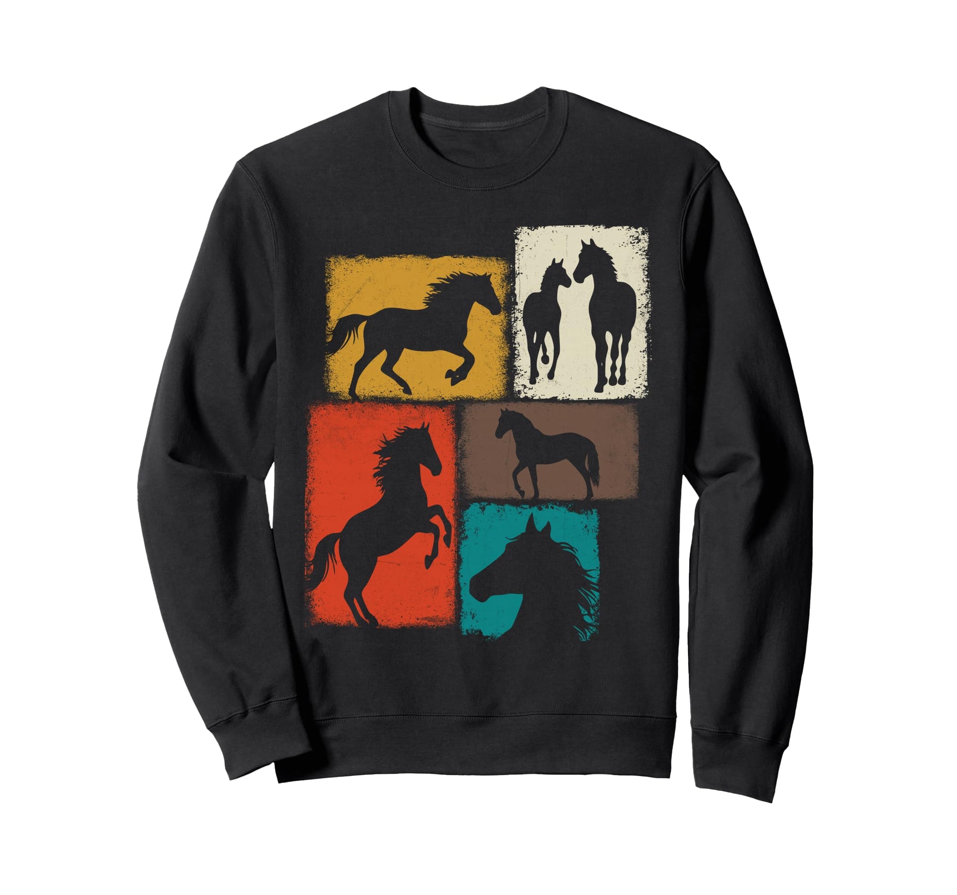 Horse Collage Cowboy Cowgirl Equestrian Sweatshirt - Trendy Graphic Unisex - T-Shirt, Sweatshirt, Hoodie