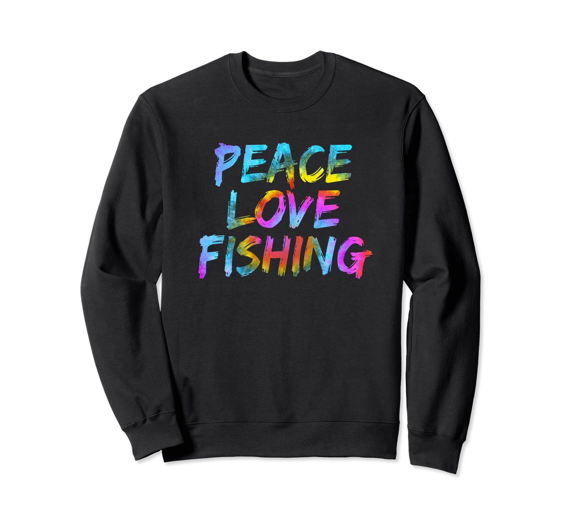 Fisherman Peace Love Fishing Sweatshirt - Minimalist Print for Adults - T-Shirt, Sweatshirt, Hoodie