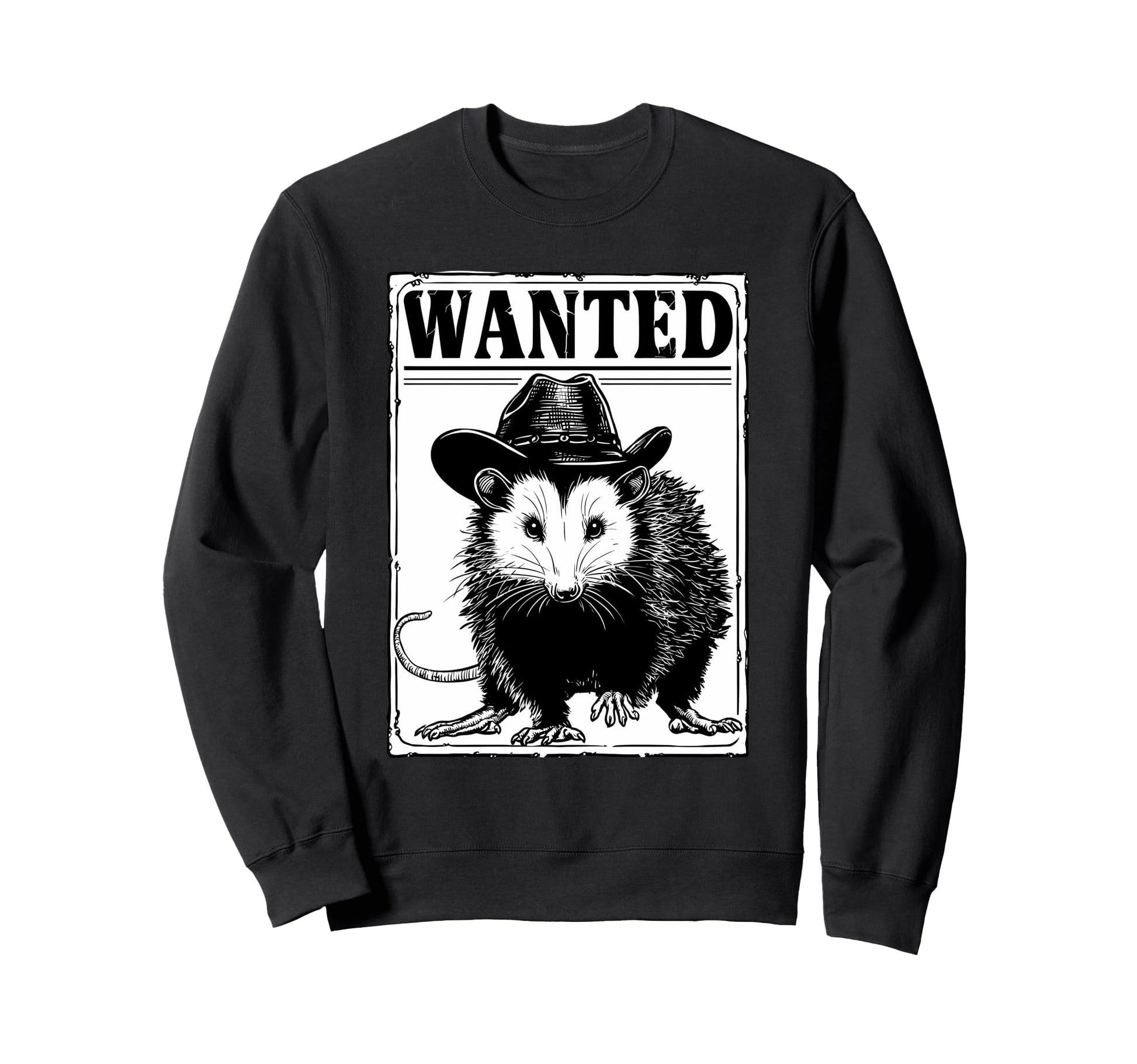 Opossum Cowboy Rodeo Cowgirl Possum Sweatshirt - Graphic Print for Adults - T-Shirt, Sweatshirt, Hoodie