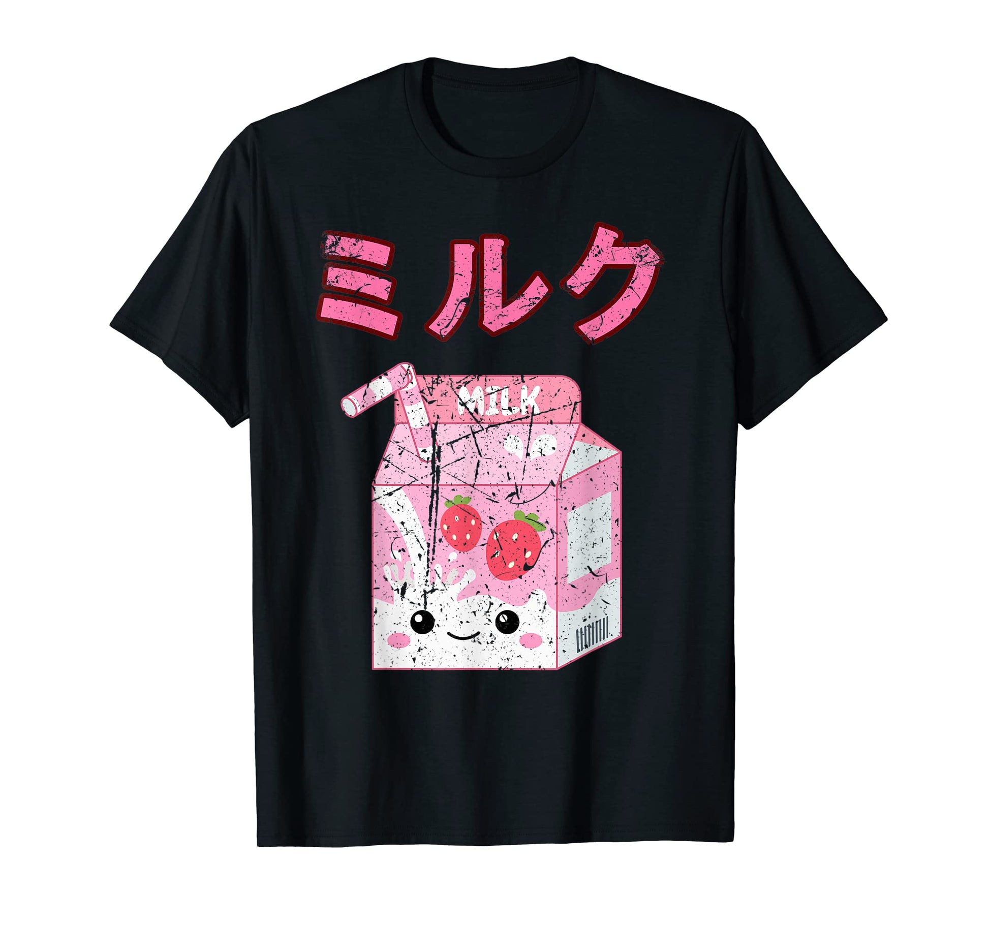 Kawaii Strawberry Milk Japanese Anime T-Shirt - Graphic Print for Adults - T-Shirt, Sweatshirt, Hoodie