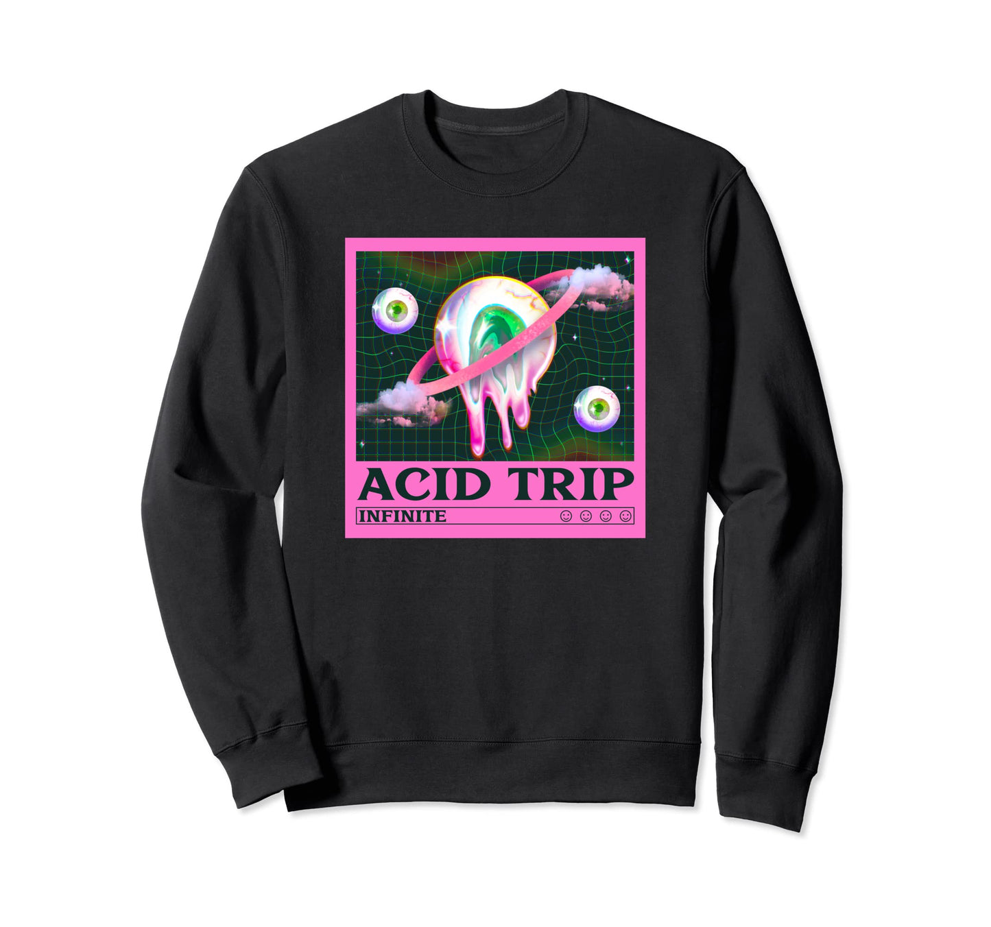 Acid Trip Drip Eye Saturn Sweatshirt - Custom Art Print Men Women - T-Shirt, Sweatshirt, Hoodie