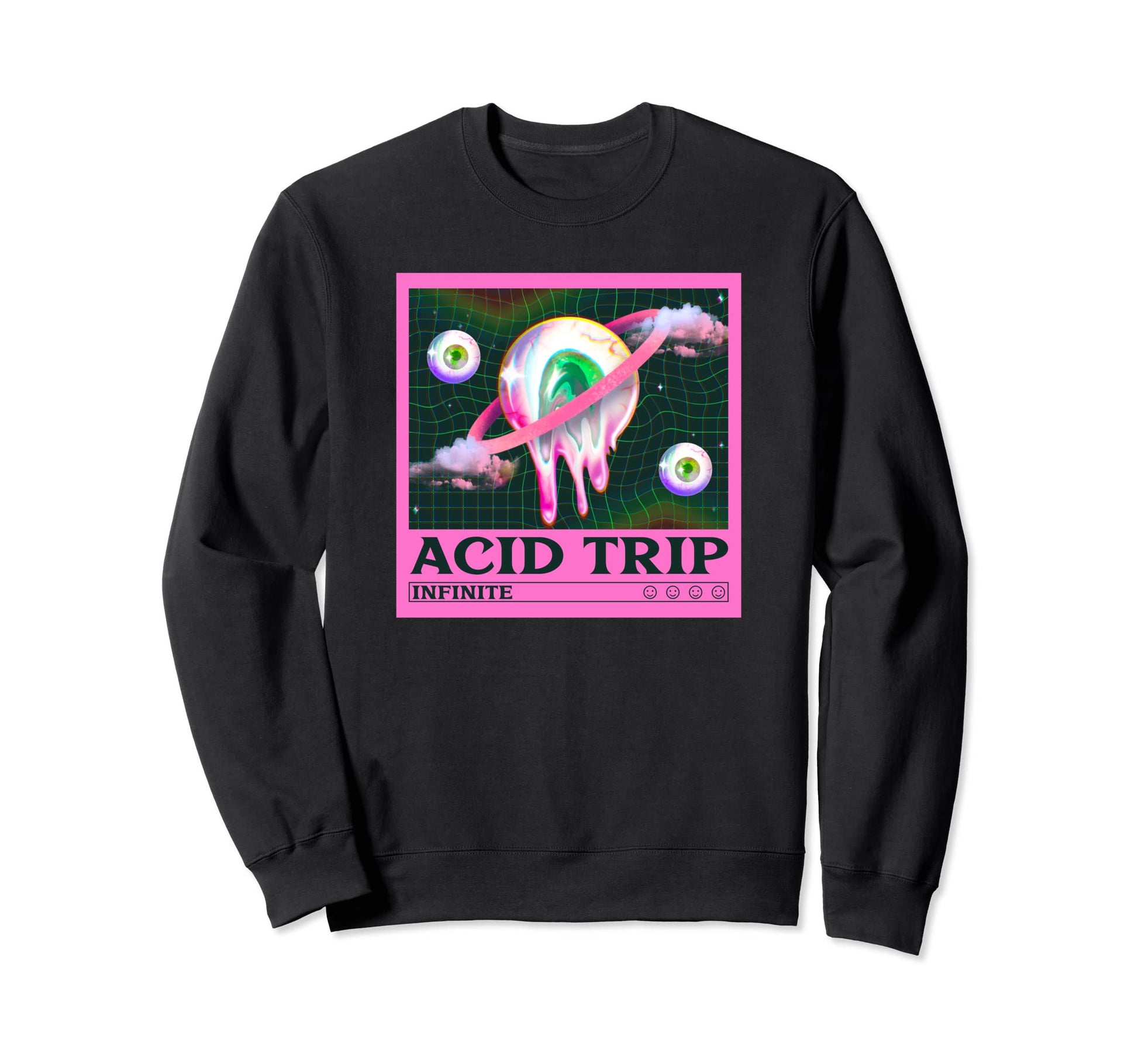 Acid Trip Drip Eye Saturn Sweatshirt - Custom Art Print Men Women - T-Shirt, Sweatshirt, Hoodie