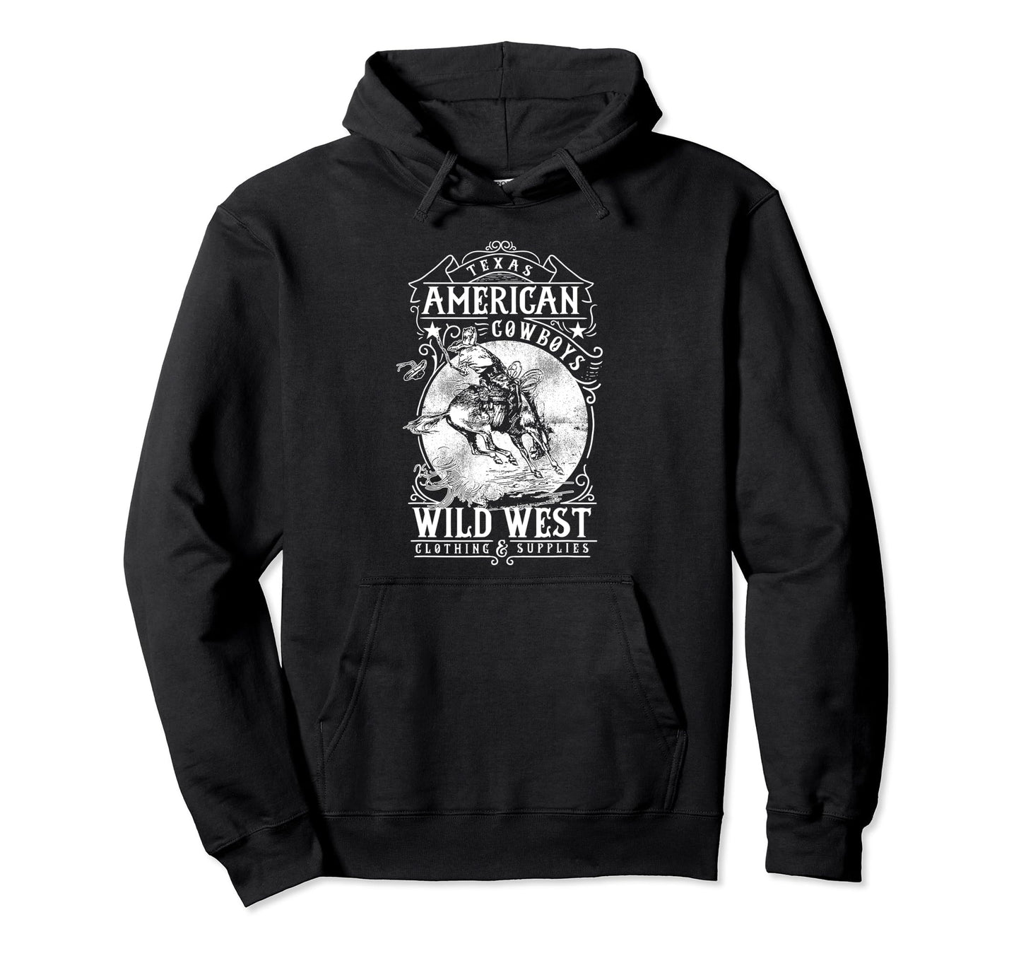 Texas Cowboys American Wild West Hoodie - Unique Graphic for Adults - T-Shirt, Sweatshirt, Hoodie