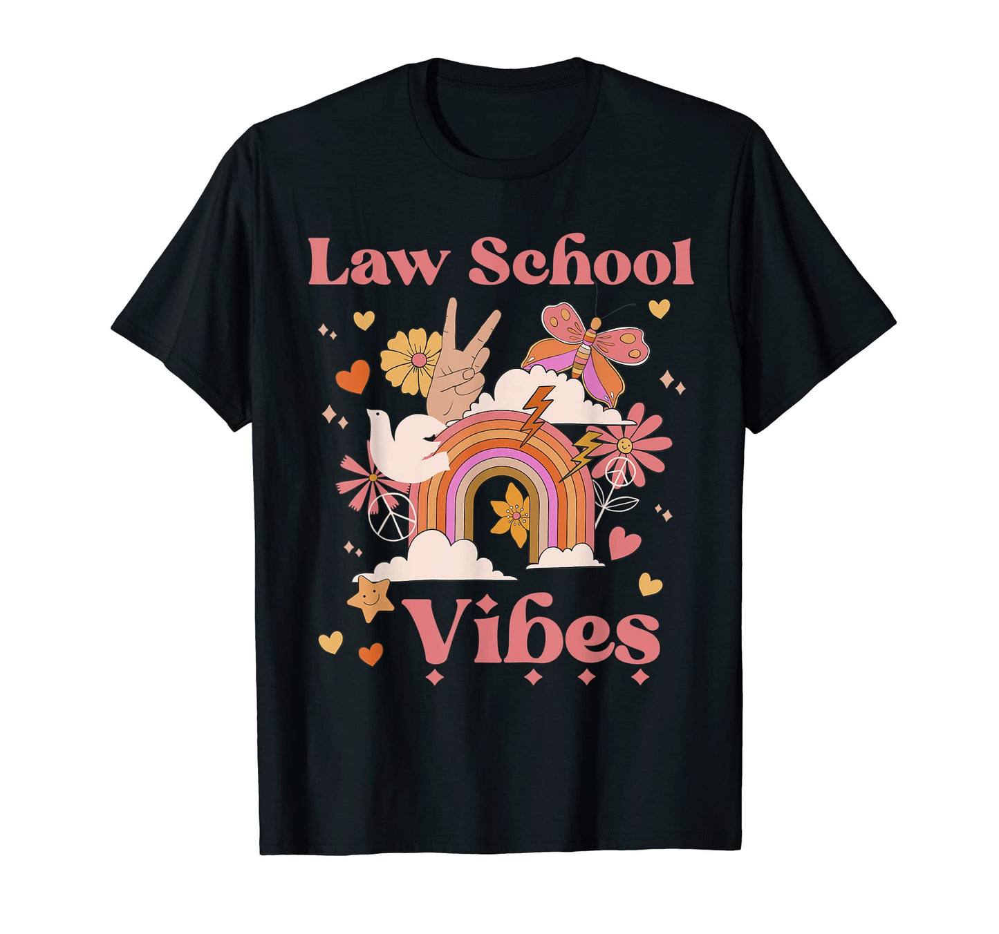 Law School Vibes Lawyer Groovy Boho T-Shirt - Casual Everyday Wear Unisex - T-Shirt, Sweatshirt, Hoodie