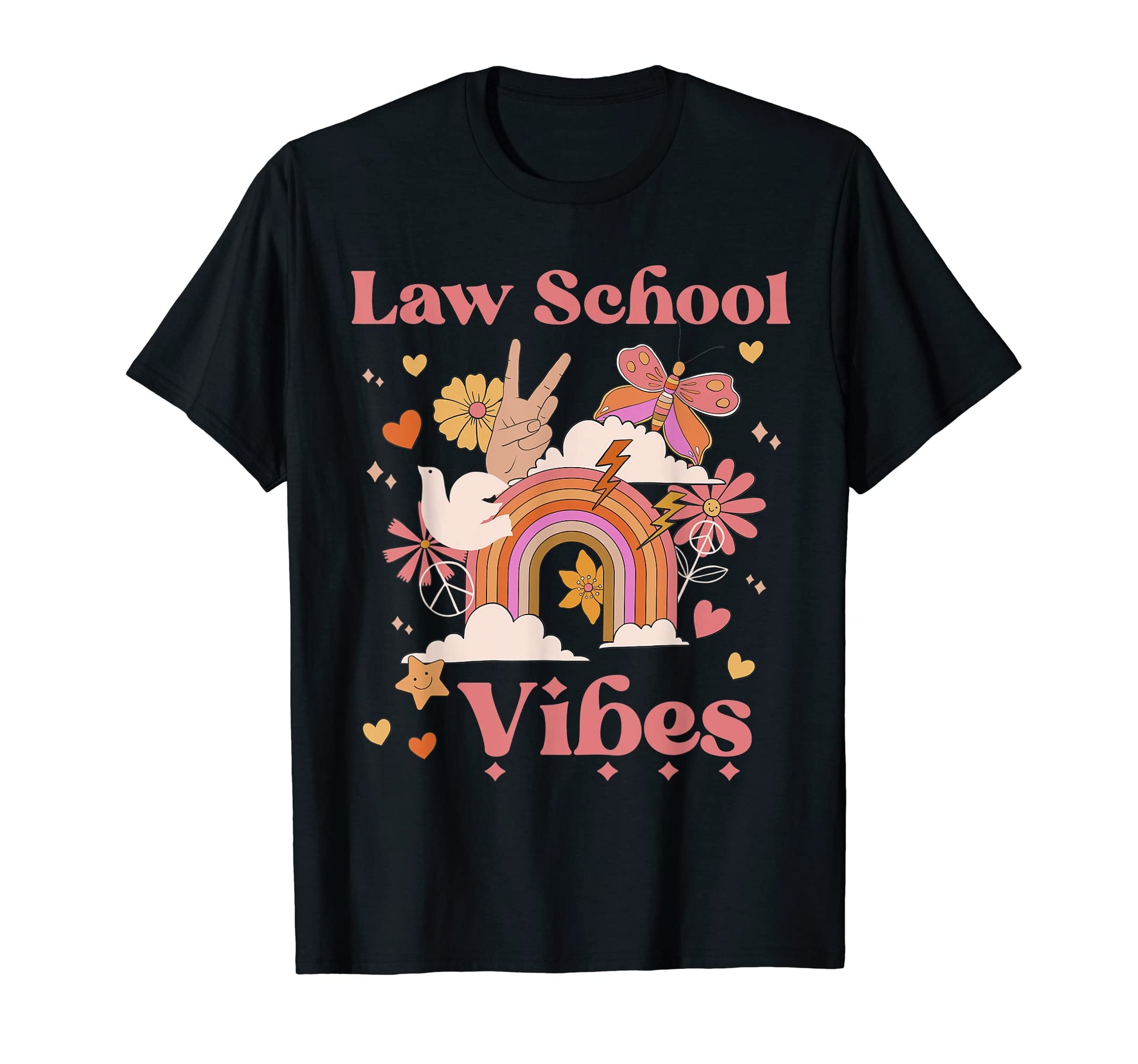 Law School Vibes Lawyer Groovy Boho T-Shirt - Casual Everyday Wear Unisex - T-Shirt, Sweatshirt, Hoodie