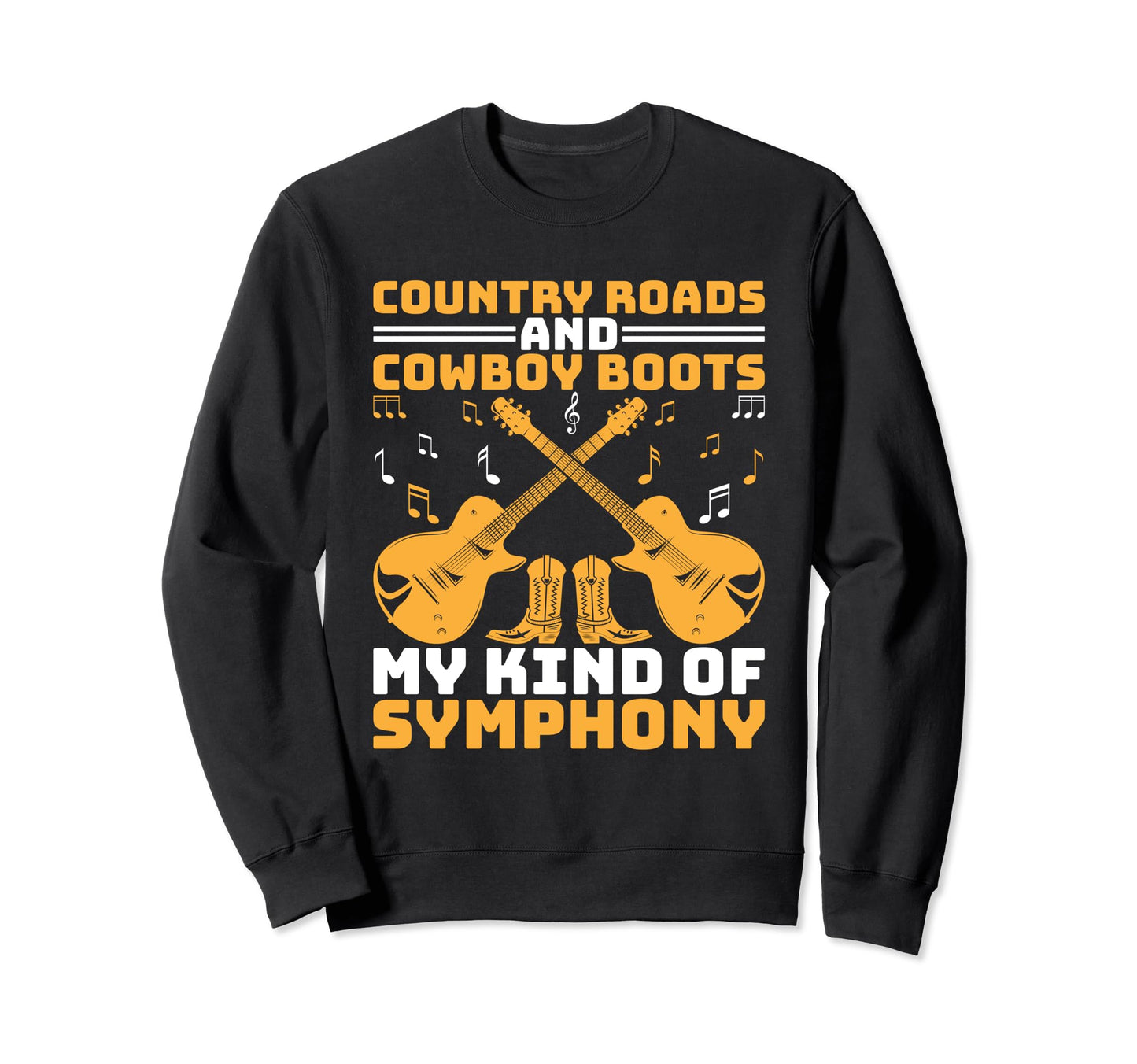 County Music Music Lover Western Sweatshirt - Custom Art Print for Adults - T-Shirt, Sweatshirt, Hoodie