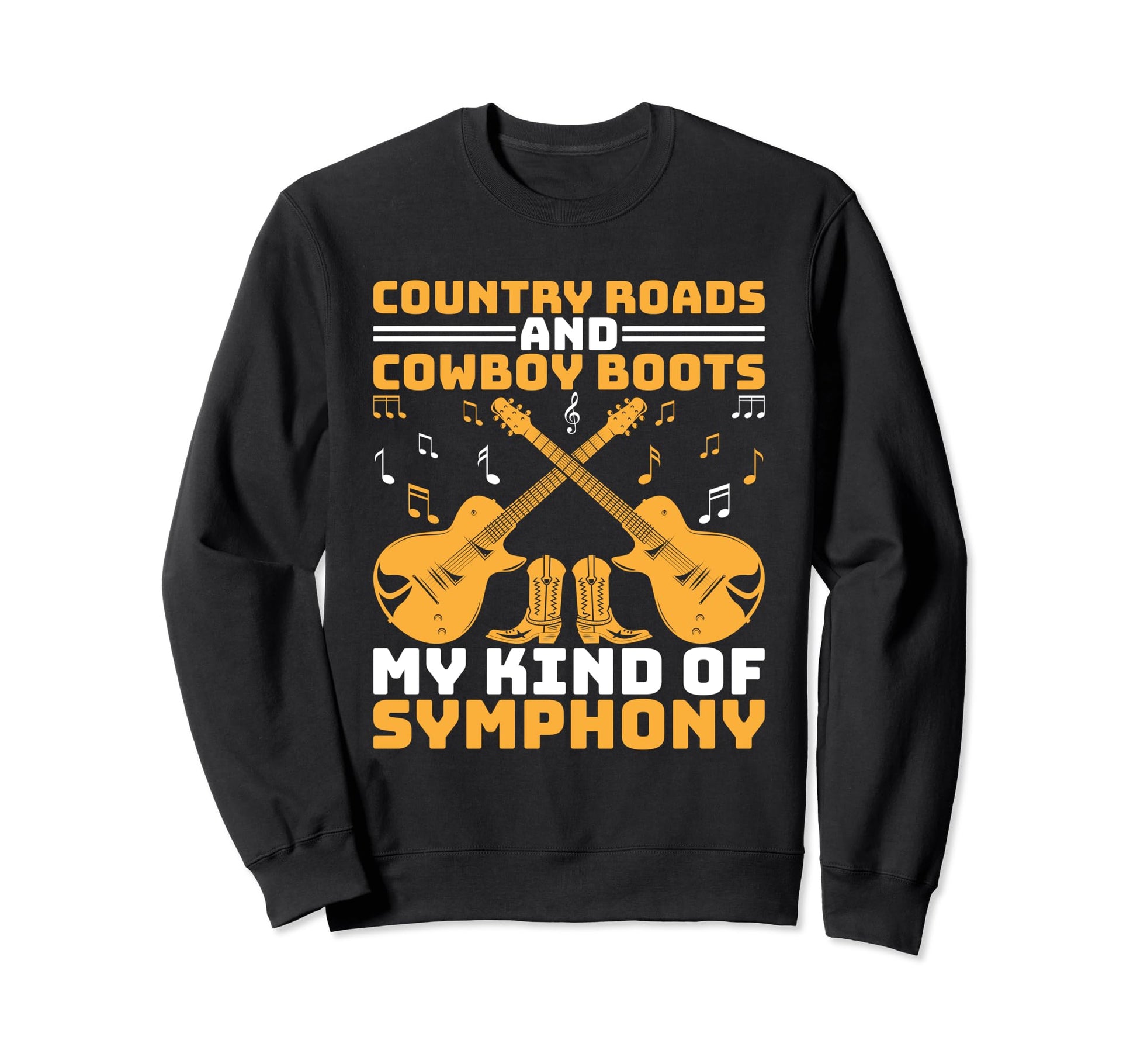 County Music Music Lover Western Sweatshirt - Custom Art Print for Adults - T-Shirt, Sweatshirt, Hoodie