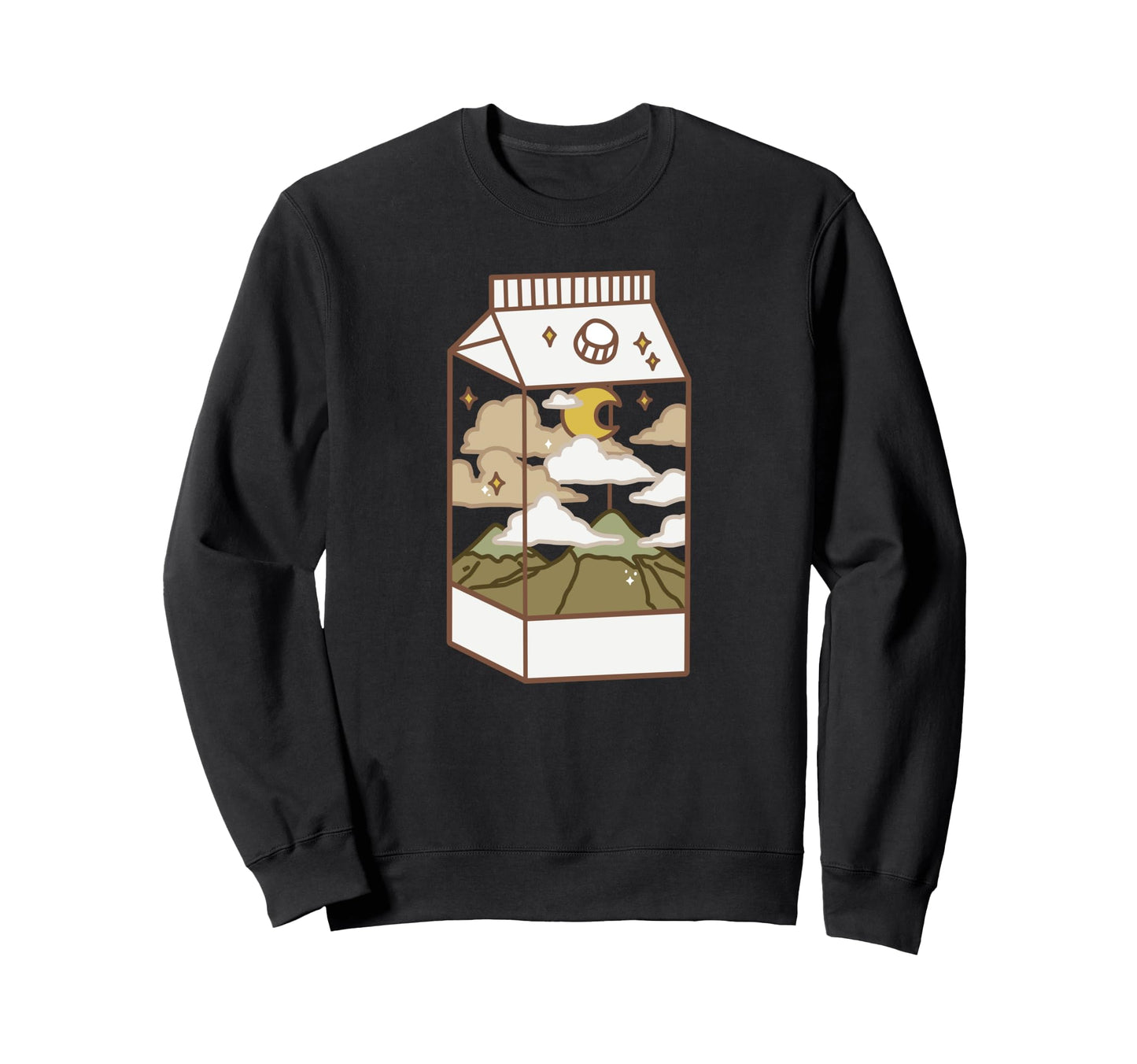 Japanese Aesthetic Milk Box Sweatshirt - Novelty Apparel for Adults - T-Shirt, Sweatshirt, Hoodie