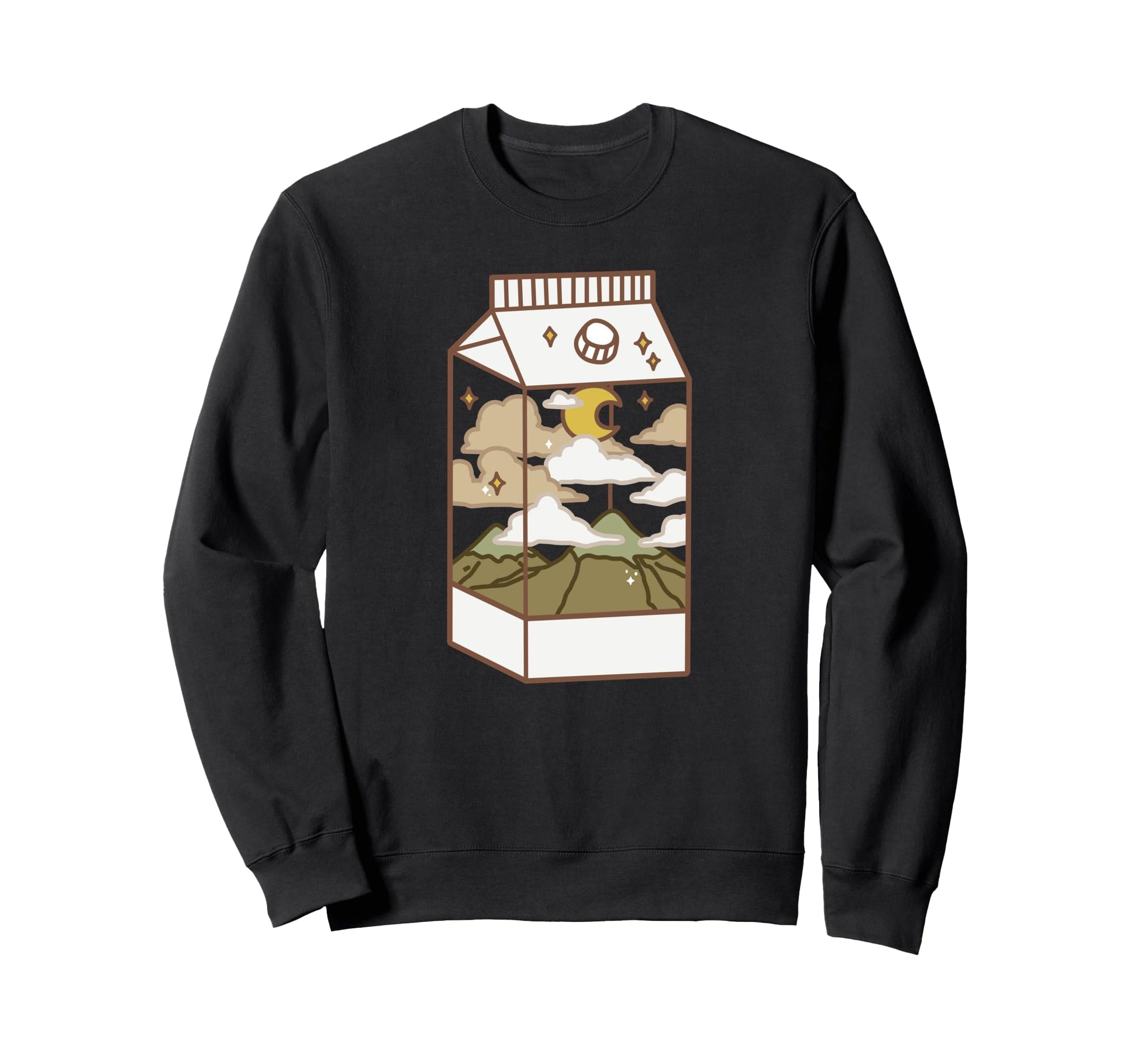 Japanese Aesthetic Milk Box Sweatshirt - Novelty Apparel for Adults - T-Shirt, Sweatshirt, Hoodie