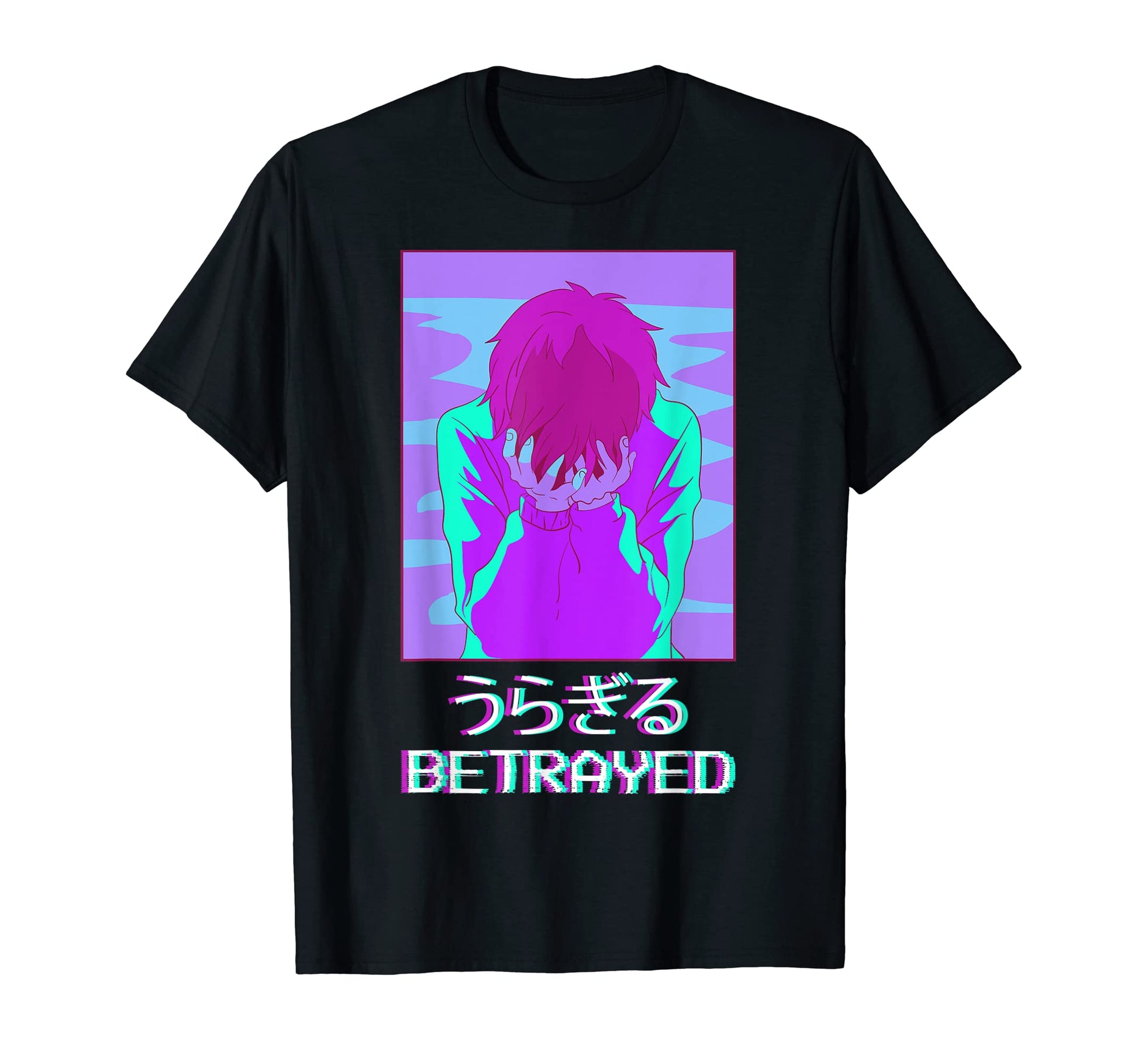 Emo Anime Japanese Vaporwave Aesthetic T-Shirt - Fun Novelty Design Unisex - T-Shirt, Sweatshirt, Hoodie