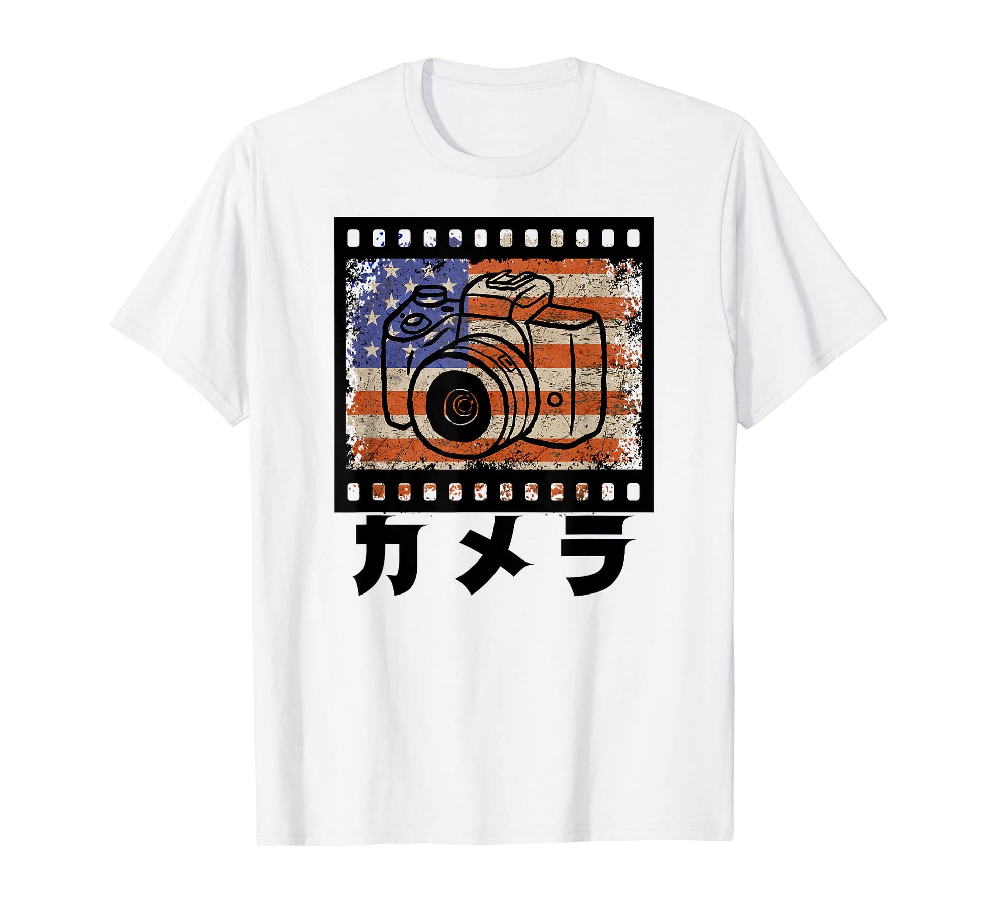 Photographer American Flag Camera T-Shirt - Streetwear Style Unisex - T-Shirt, Sweatshirt, Hoodie