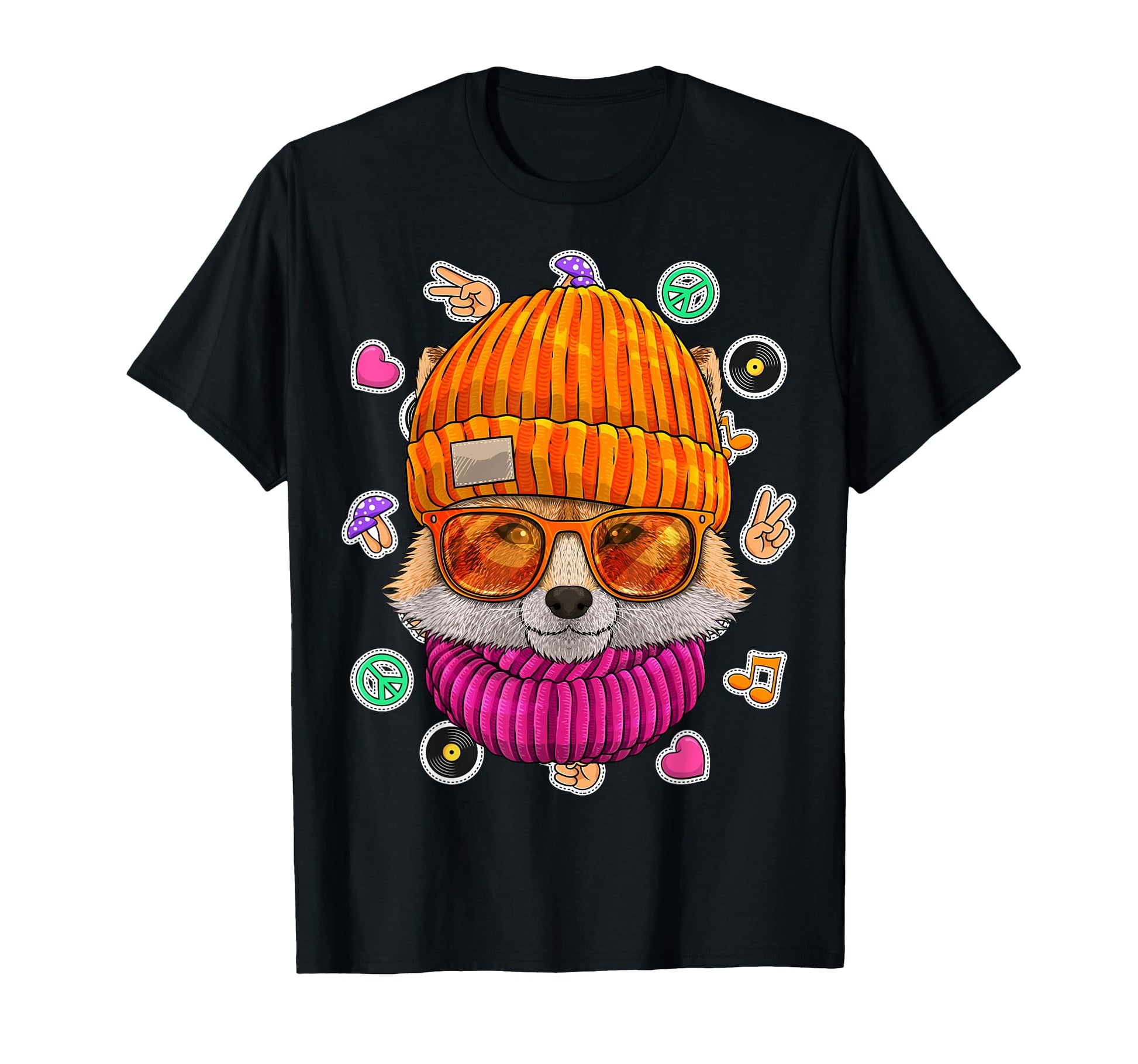 Hipster Fox Geek Nerd Glasses T-Shirt - Casual Everyday Wear Men Women - T-Shirt, Sweatshirt, Hoodie