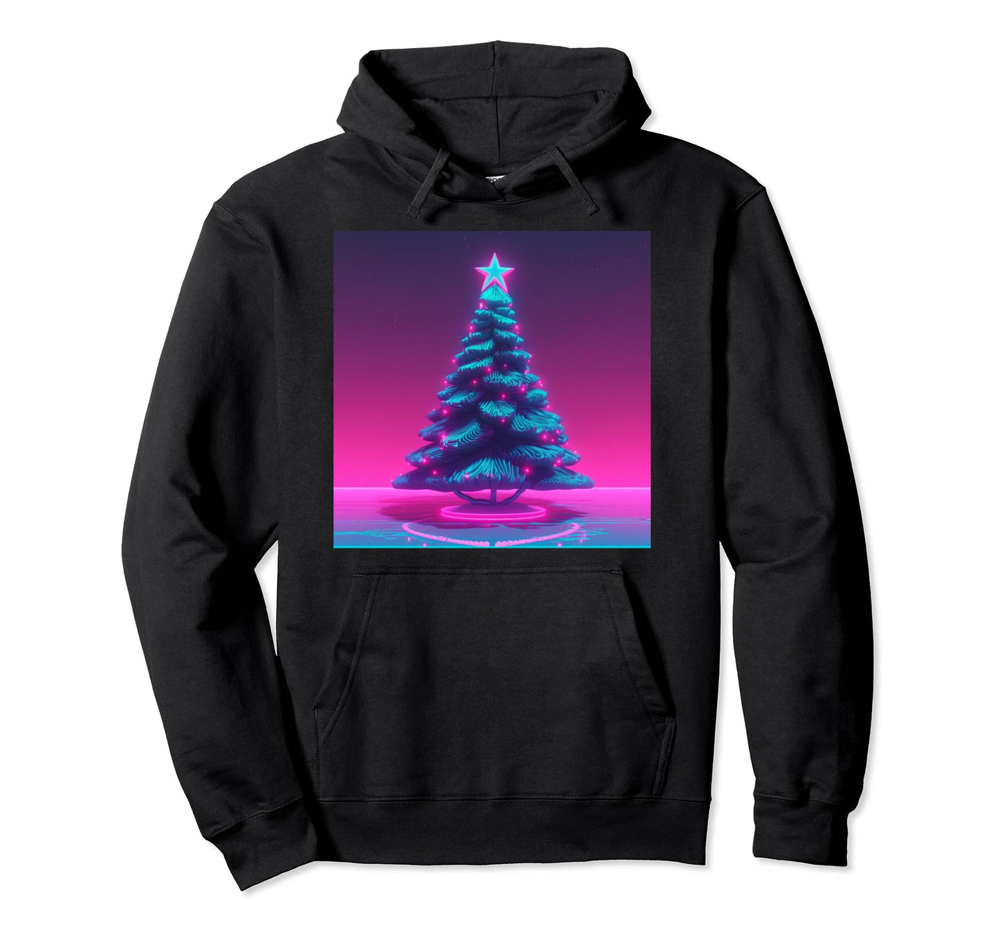 Vaporwave Core Aesthetic Tree Ai Hoodie - Streetwear Style for Adults - T-Shirt, Sweatshirt, Hoodie