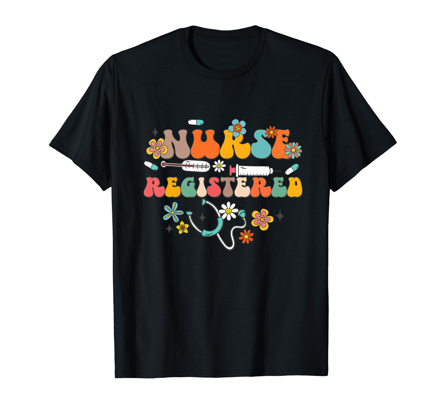 Boho Registered Nurse Stethoscope T-Shirt - Fun Novelty Design for Adults - T-Shirt, Sweatshirt, Hoodie