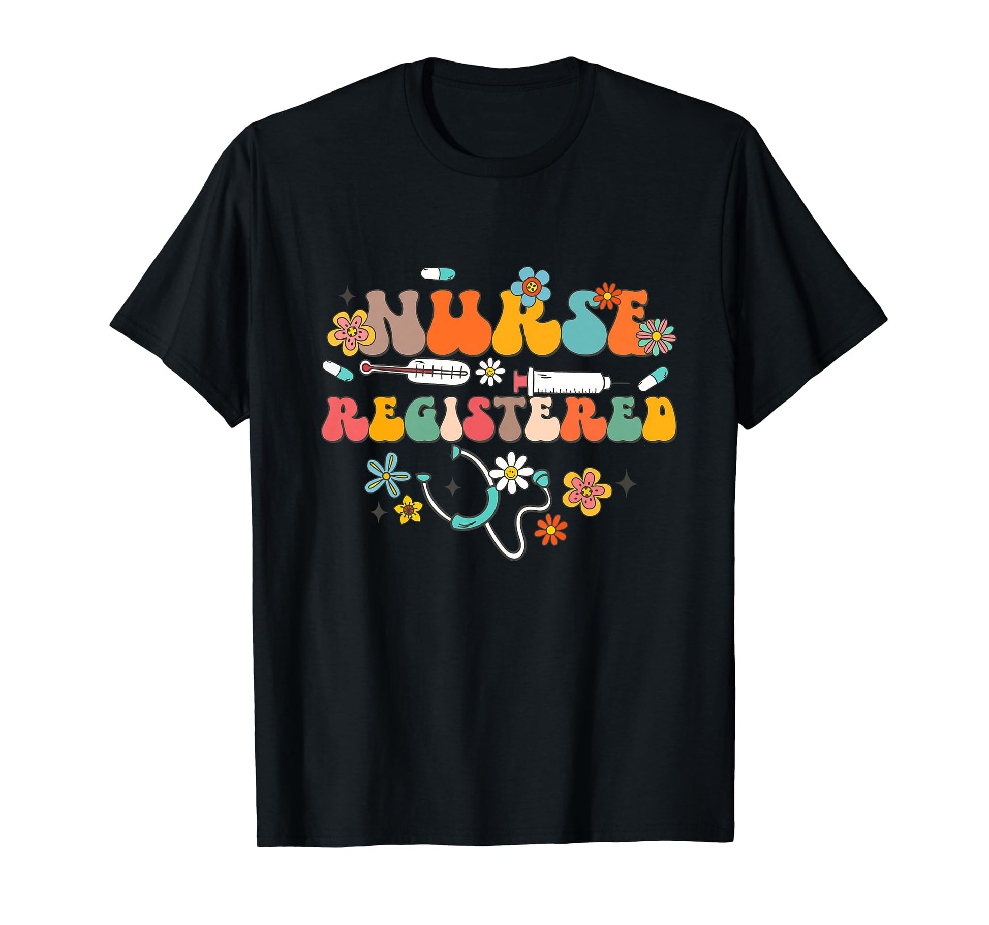 Boho Registered Nurse Stethoscope T-Shirt - Fun Novelty Design for Adults - T-Shirt, Sweatshirt, Hoodie