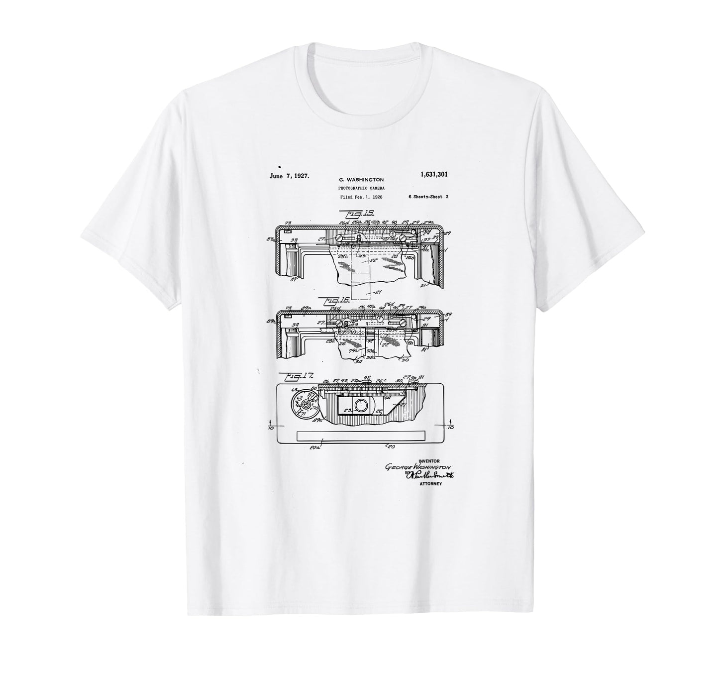 Camera Photographic Patent 1927 T-Shirt - Casual Everyday Wear Unisex - T-Shirt, Sweatshirt, Hoodie