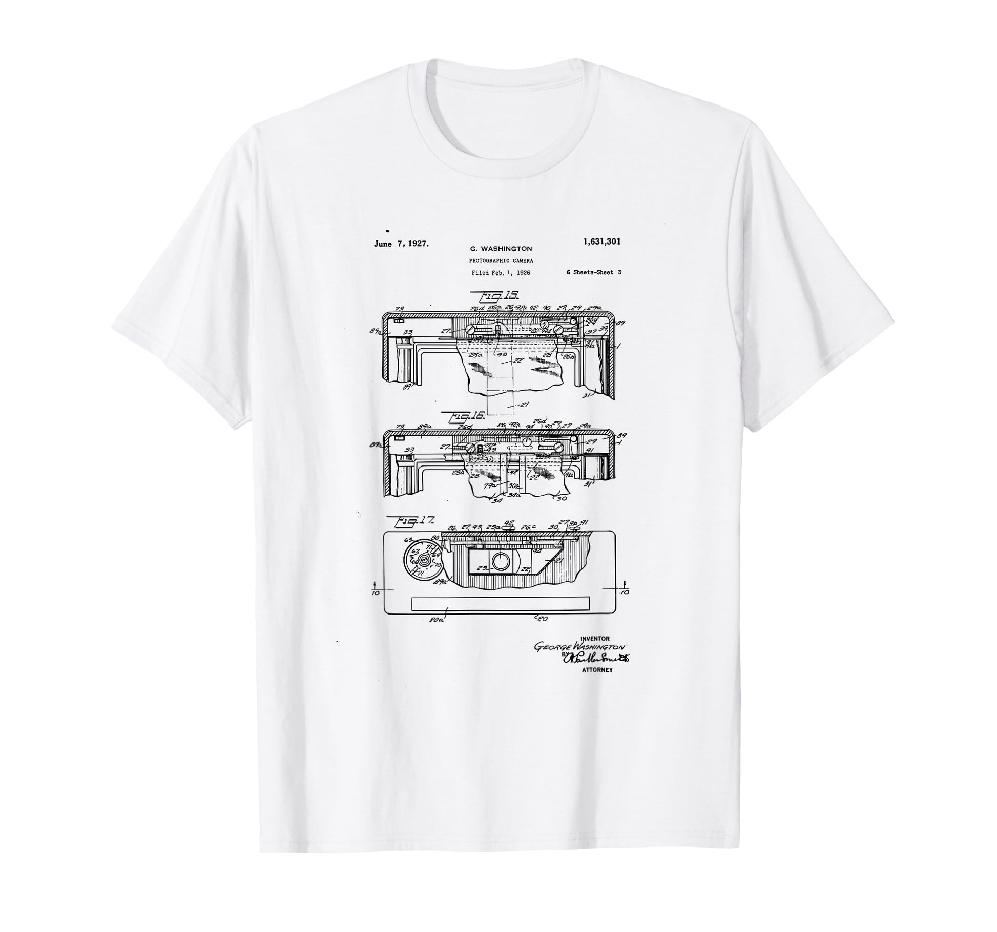 Camera Photographic Patent 1927 T-Shirt - Casual Everyday Wear Unisex - T-Shirt, Sweatshirt, Hoodie