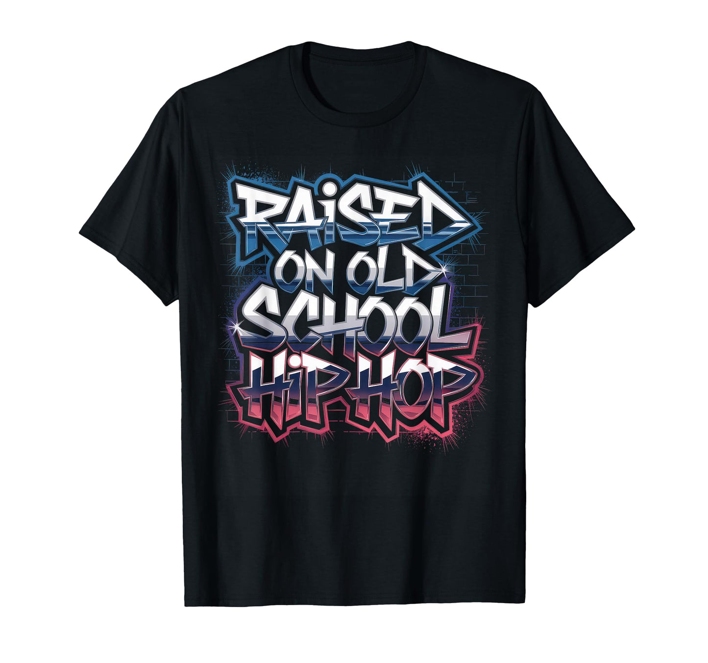 Raised Old School Hip Hop Cassette T-Shirt - Trendy Graphic Unisex - T-Shirt, Sweatshirt, Hoodie