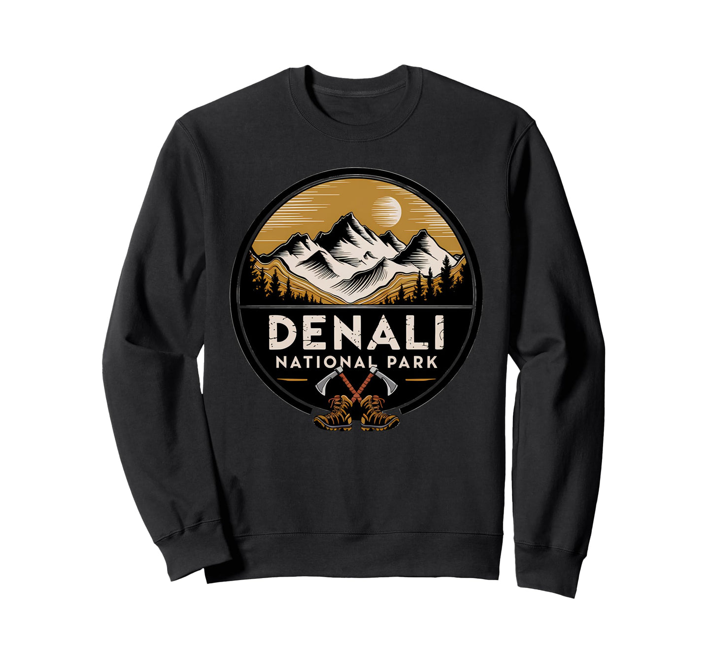 Denali Est 1917 Alaska National Sweatshirt - Custom Art Print for Adults - T-Shirt, Sweatshirt, Hoodie