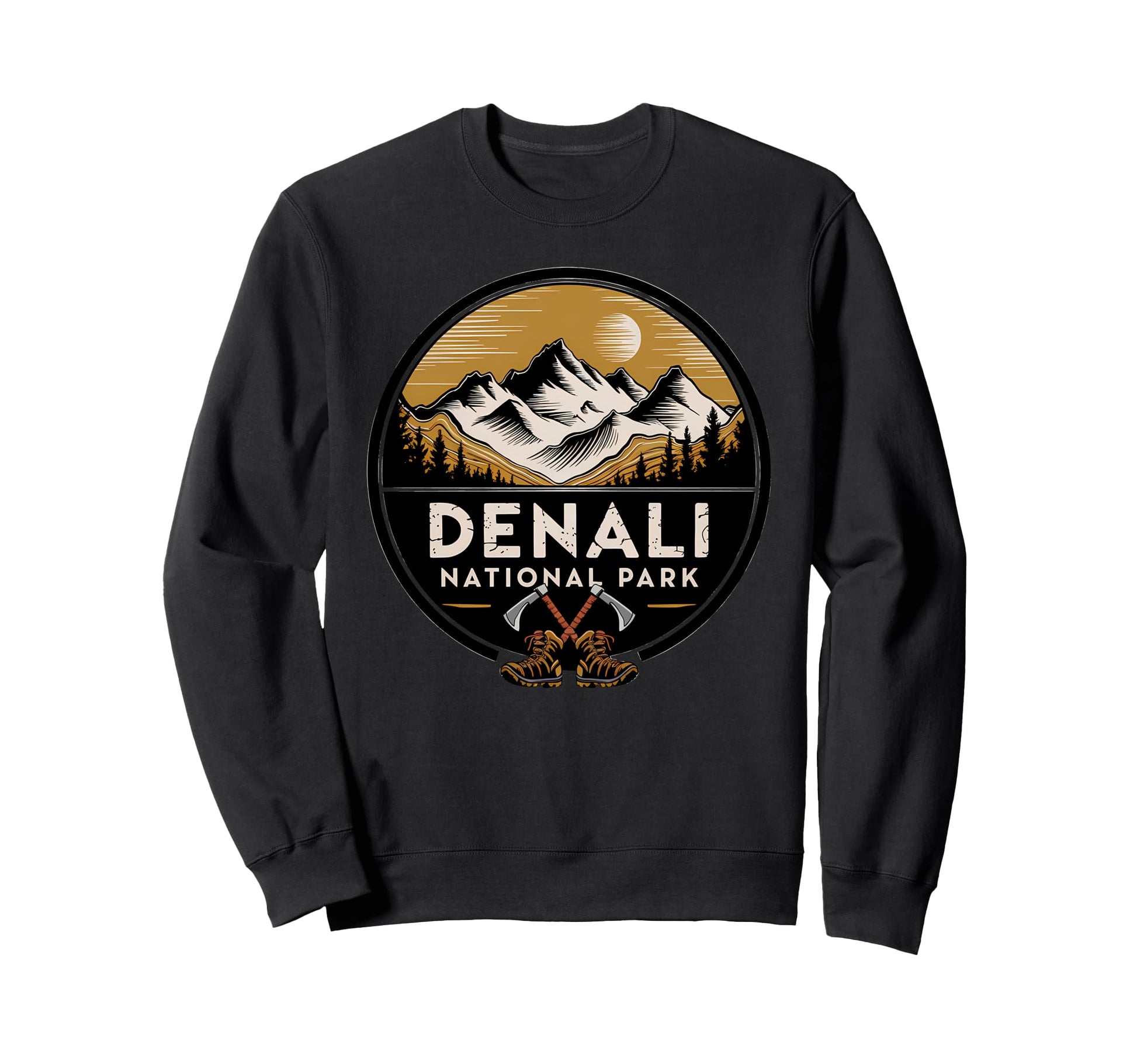 Denali Est 1917 Alaska National Sweatshirt - Custom Art Print for Adults - T-Shirt, Sweatshirt, Hoodie