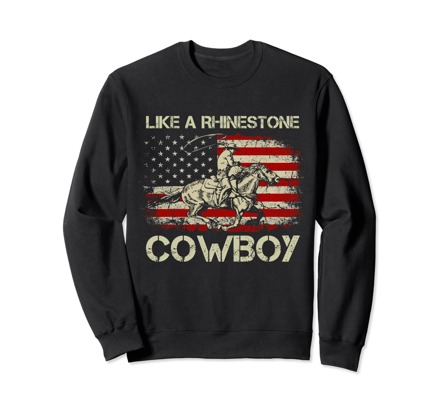 Western Life Rodeo Usa Flag Like Sweatshirt - Fun Novelty Design Men Women - T-Shirt, Sweatshirt, Hoodie