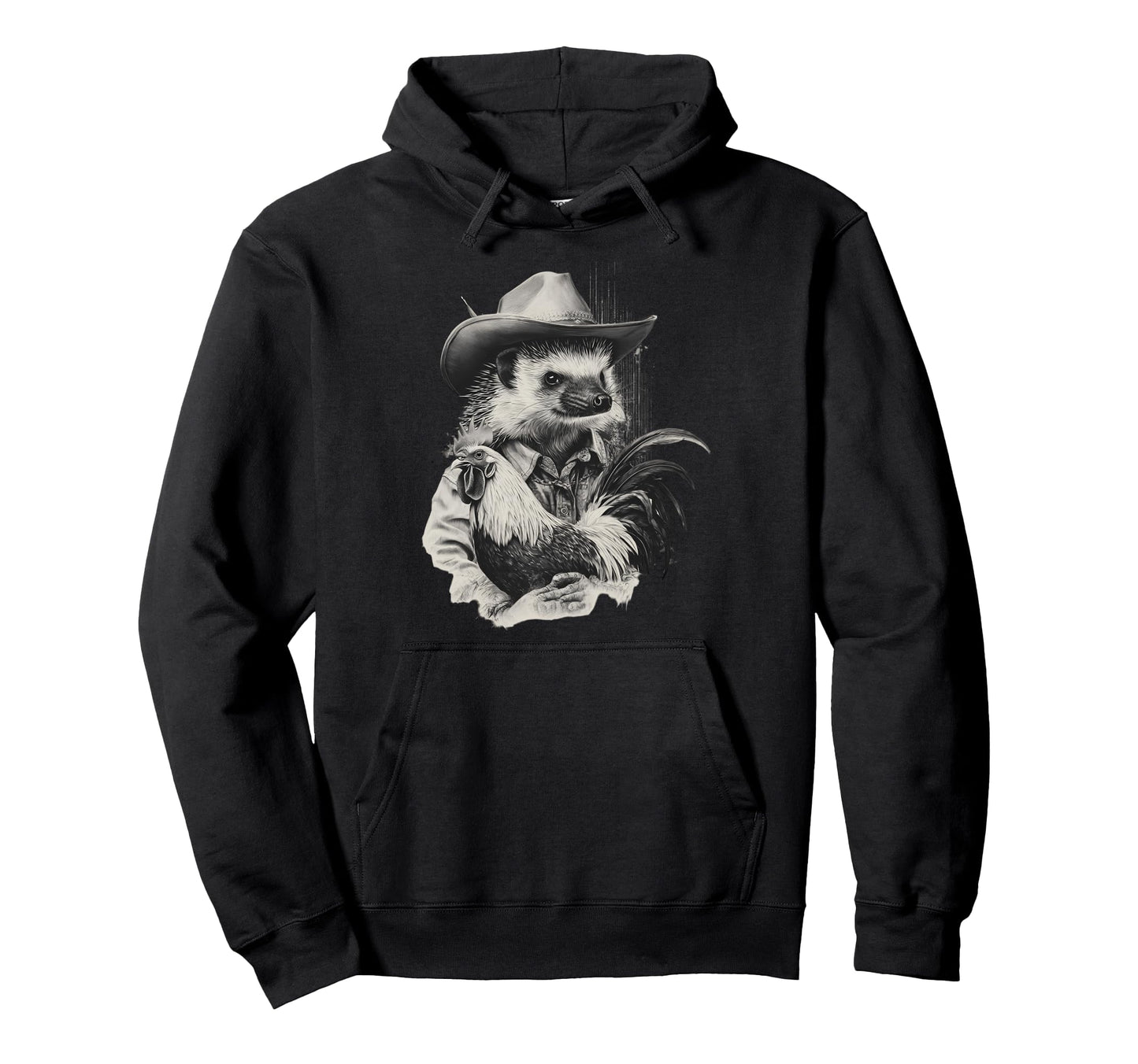 Country Cowboy Hedgehog Rodeo Cowgirl Hoodie - Streetwear Style Unisex - T-Shirt, Sweatshirt, Hoodie