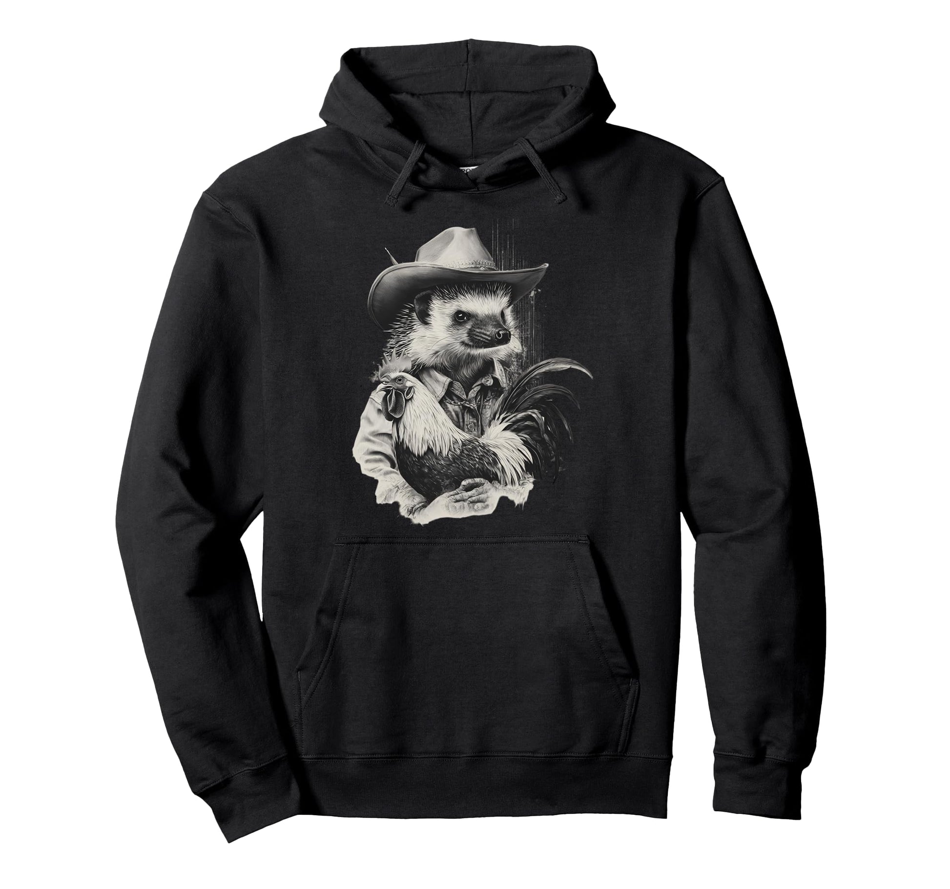 Country Cowboy Hedgehog Rodeo Cowgirl Hoodie - Streetwear Style Unisex - T-Shirt, Sweatshirt, Hoodie