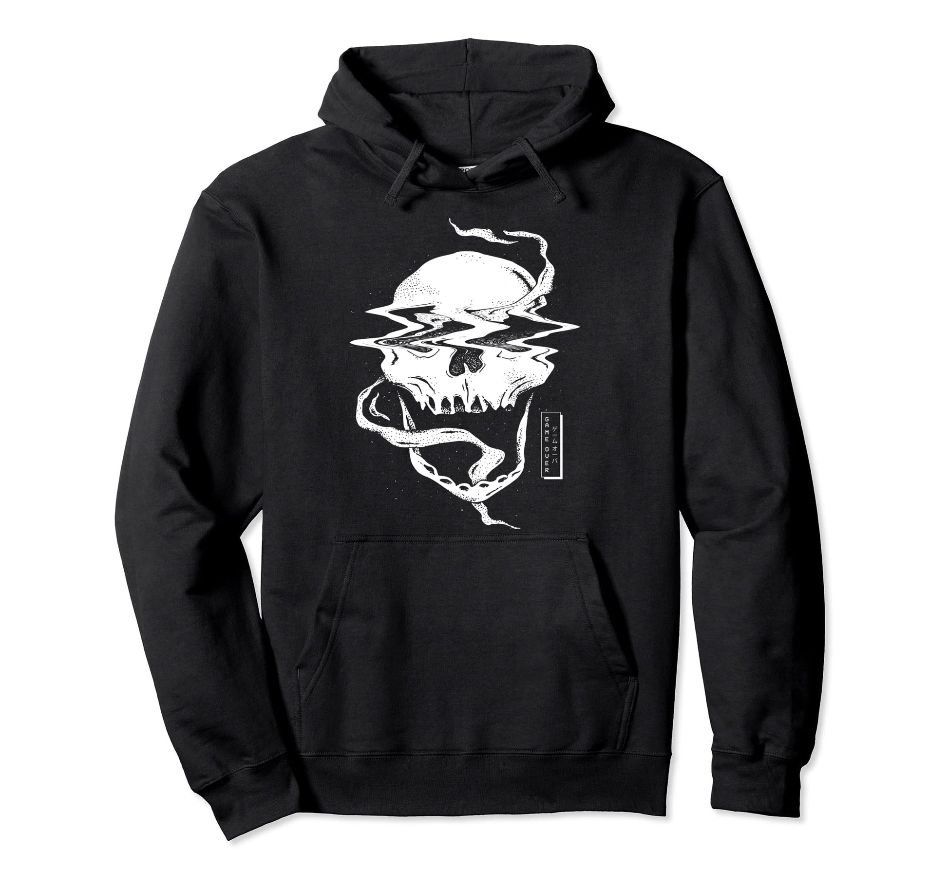 Edgy Skull Game Over Vaporwave Hoodie - Casual Everyday Wear Unisex - T-Shirt, Sweatshirt, Hoodie