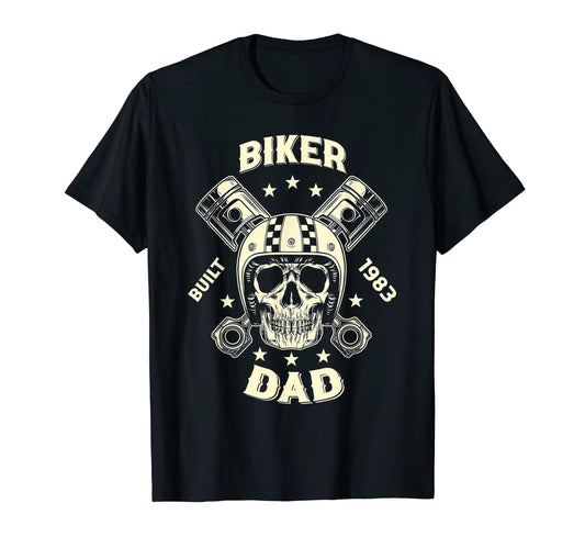40Th Birthday Motorcycle Biker Dad 1983 T-Shirt - Aesthetic Graphic Unisex - T-Shirt, Sweatshirt, Hoodie
