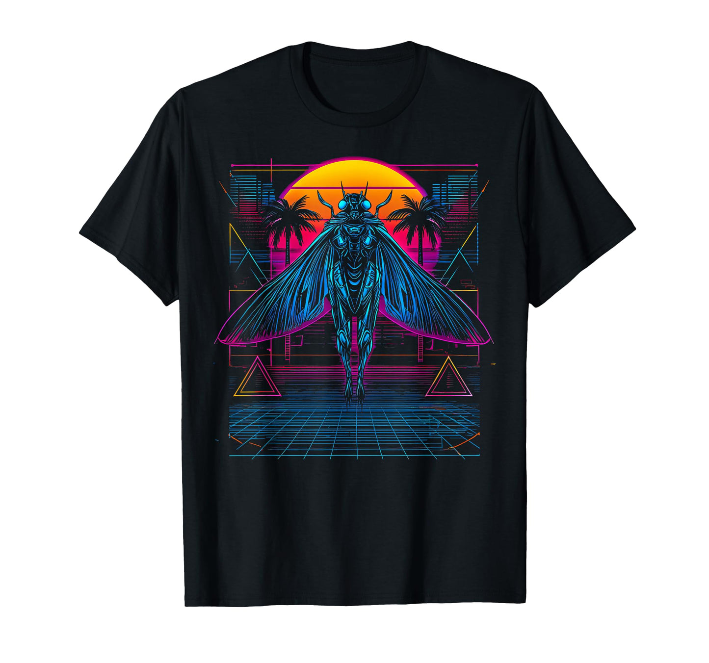 Mothman Cryptozoology Cryptid Vaporwave T-Shirt - Graphic Print Unisex - T-Shirt, Sweatshirt, Hoodie